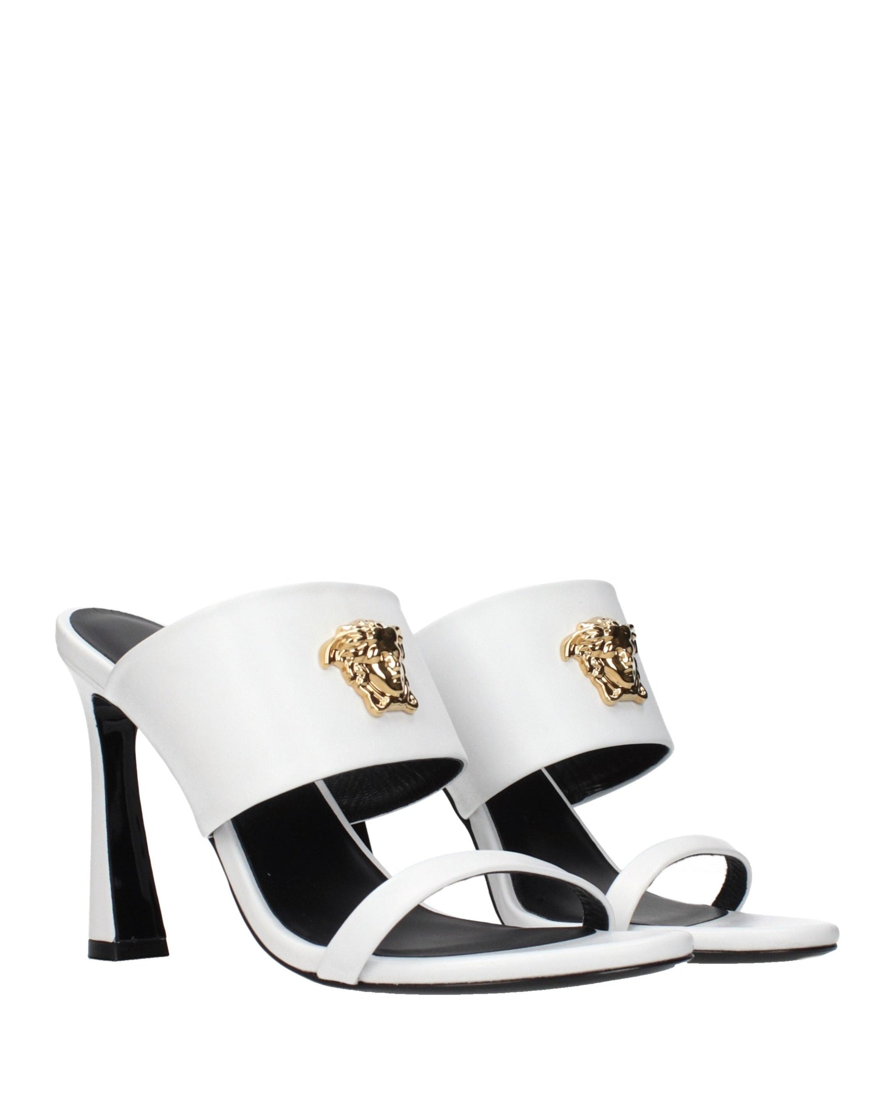 Versace Blue Leather Stiletto Heel Sandals Glam Steals