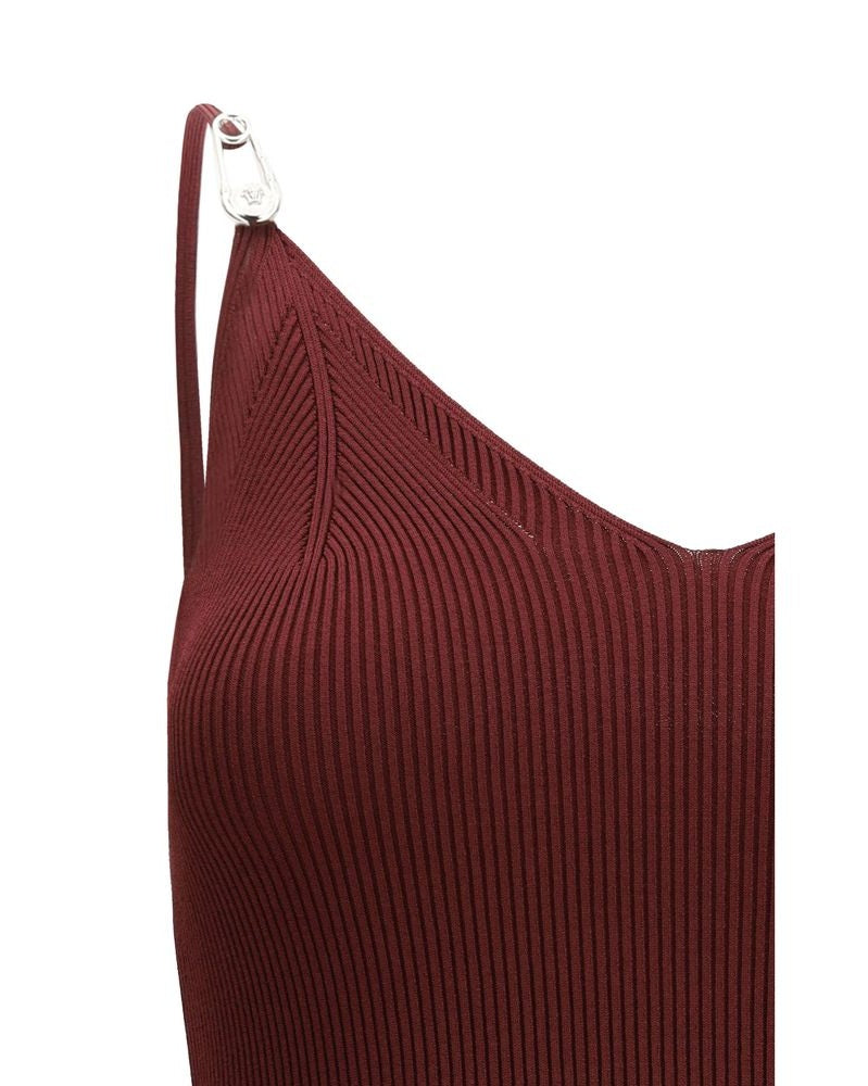 Versace Bordeaux Viscose Casual Dress Dresses