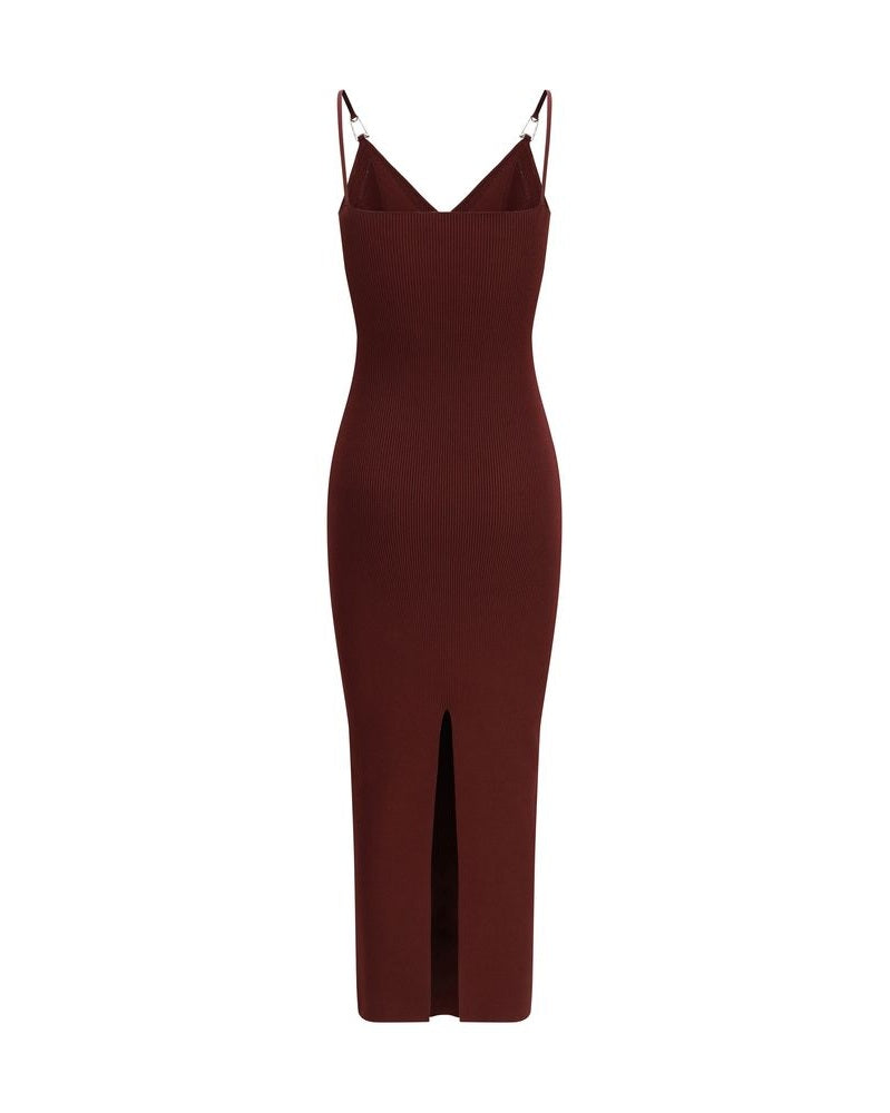 Versace Bordeaux Viscose Casual Dress Dresses