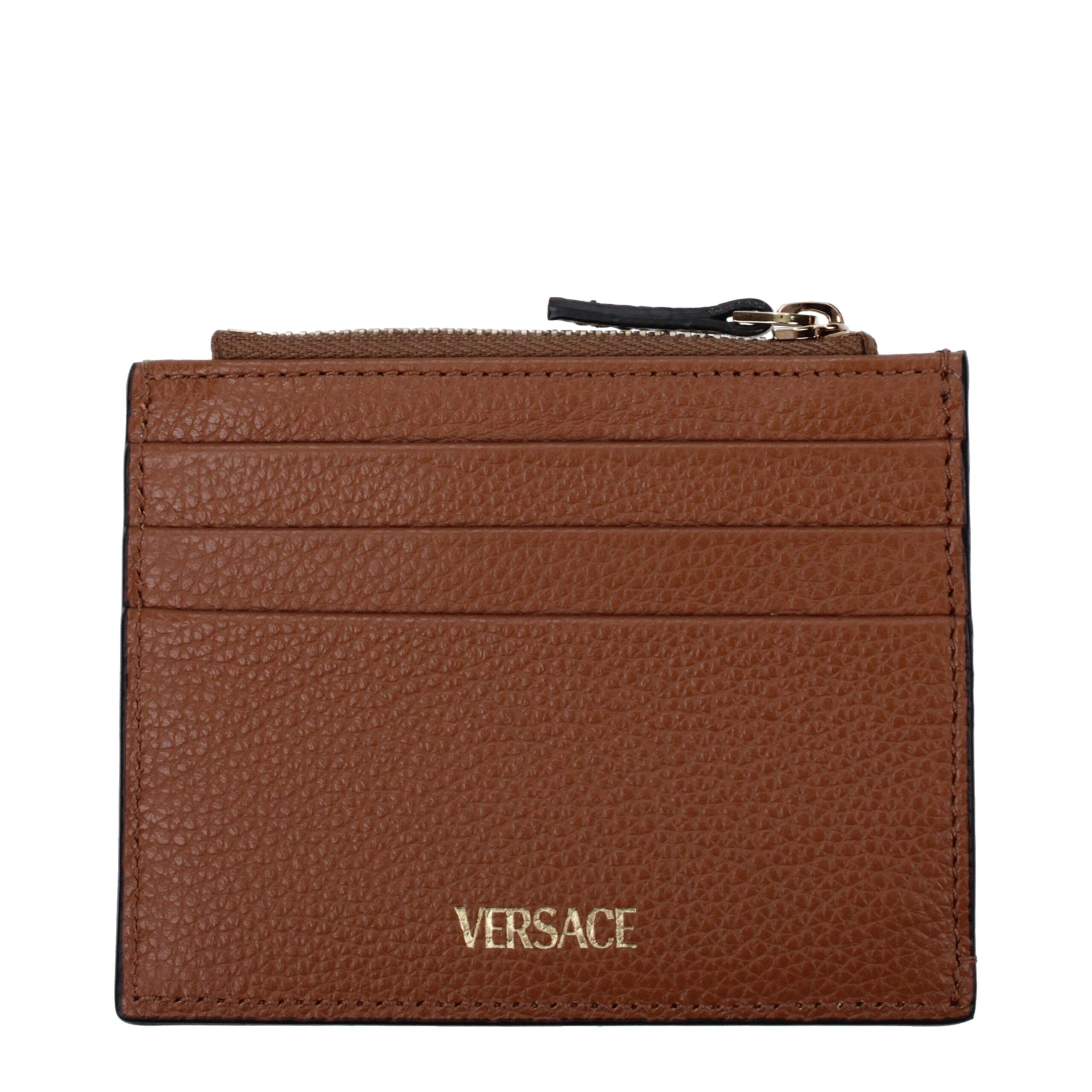 Versace Brown Leather Wallet Glam Steals