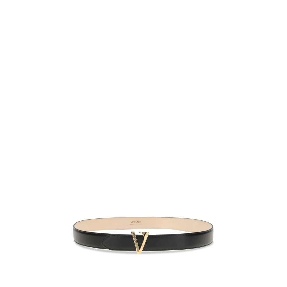 Versace Calfskin V Belt Glam Steals