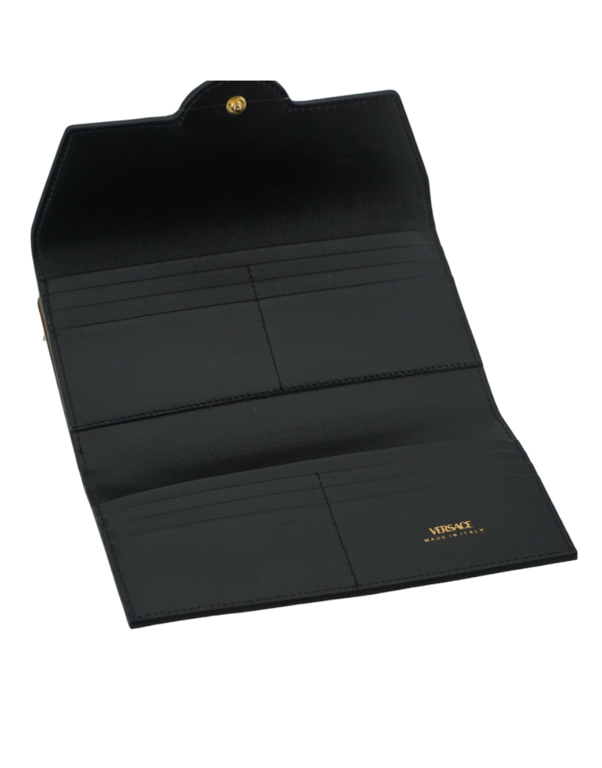 Versace Elegant Calf Leather Wallet With Medusa Logo Glam Steals