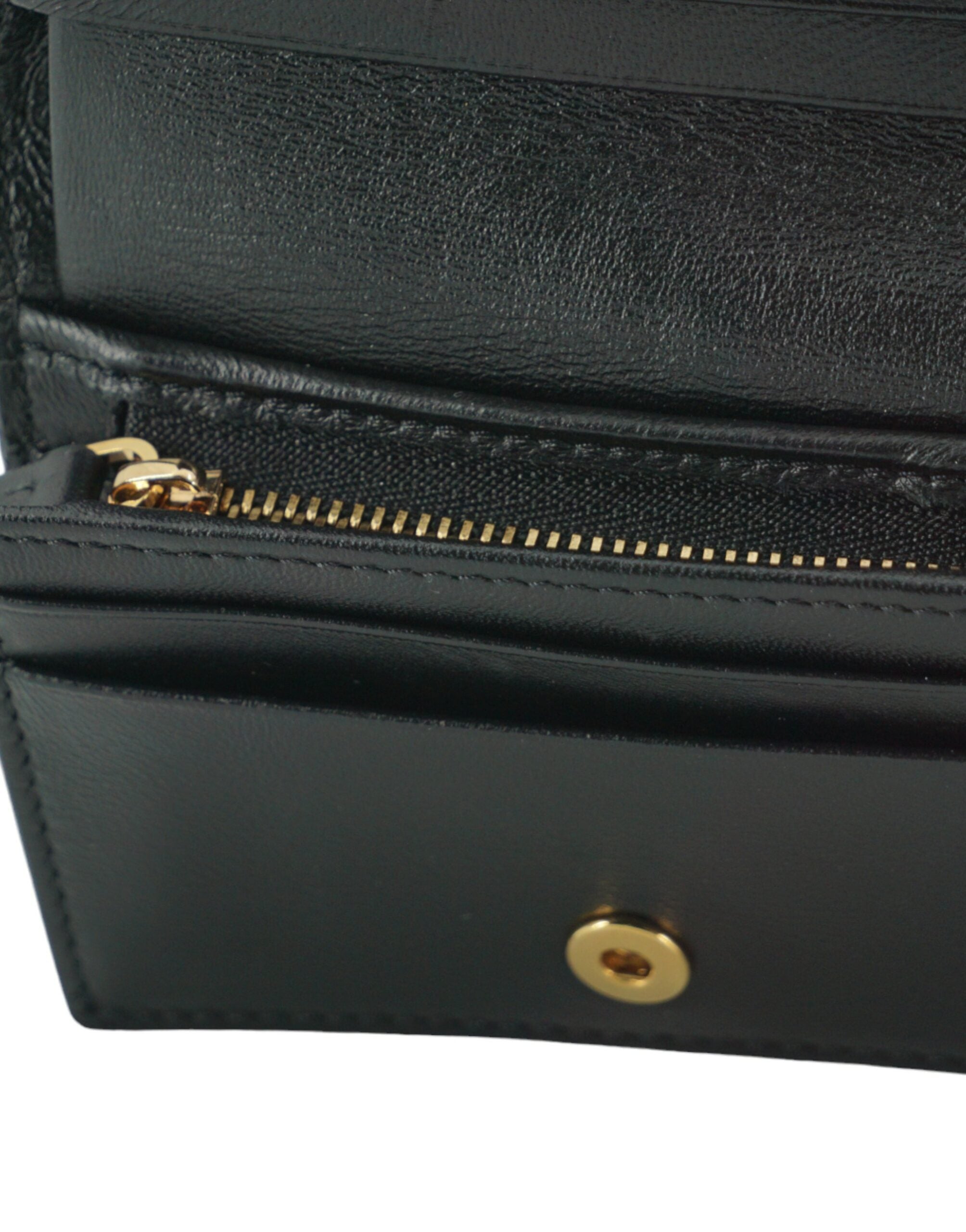Versace Elegant Compact Leather Wallet Brown Glam Steals