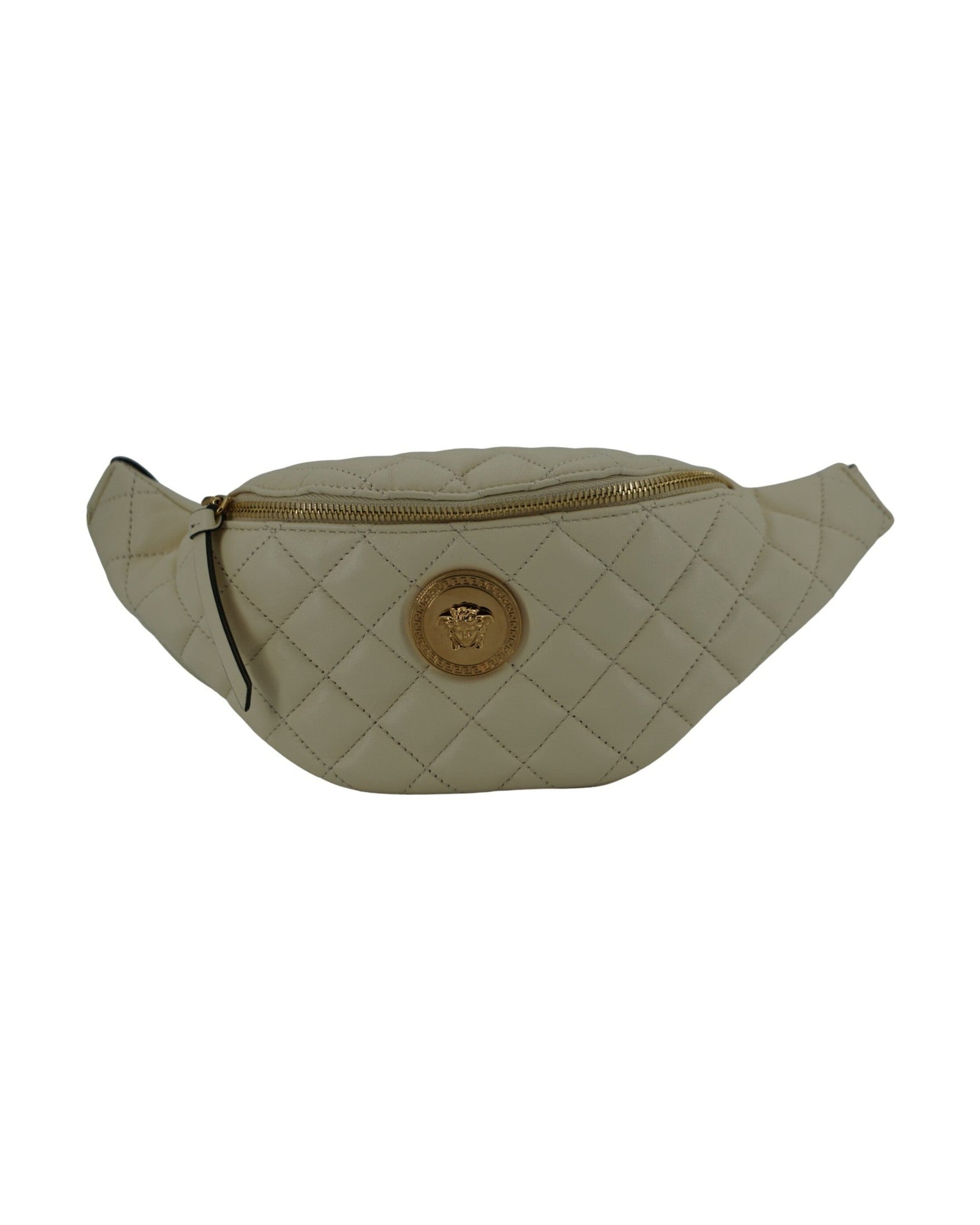 Versace Elegant Lamb Leather Belt White Bag Glam Steals