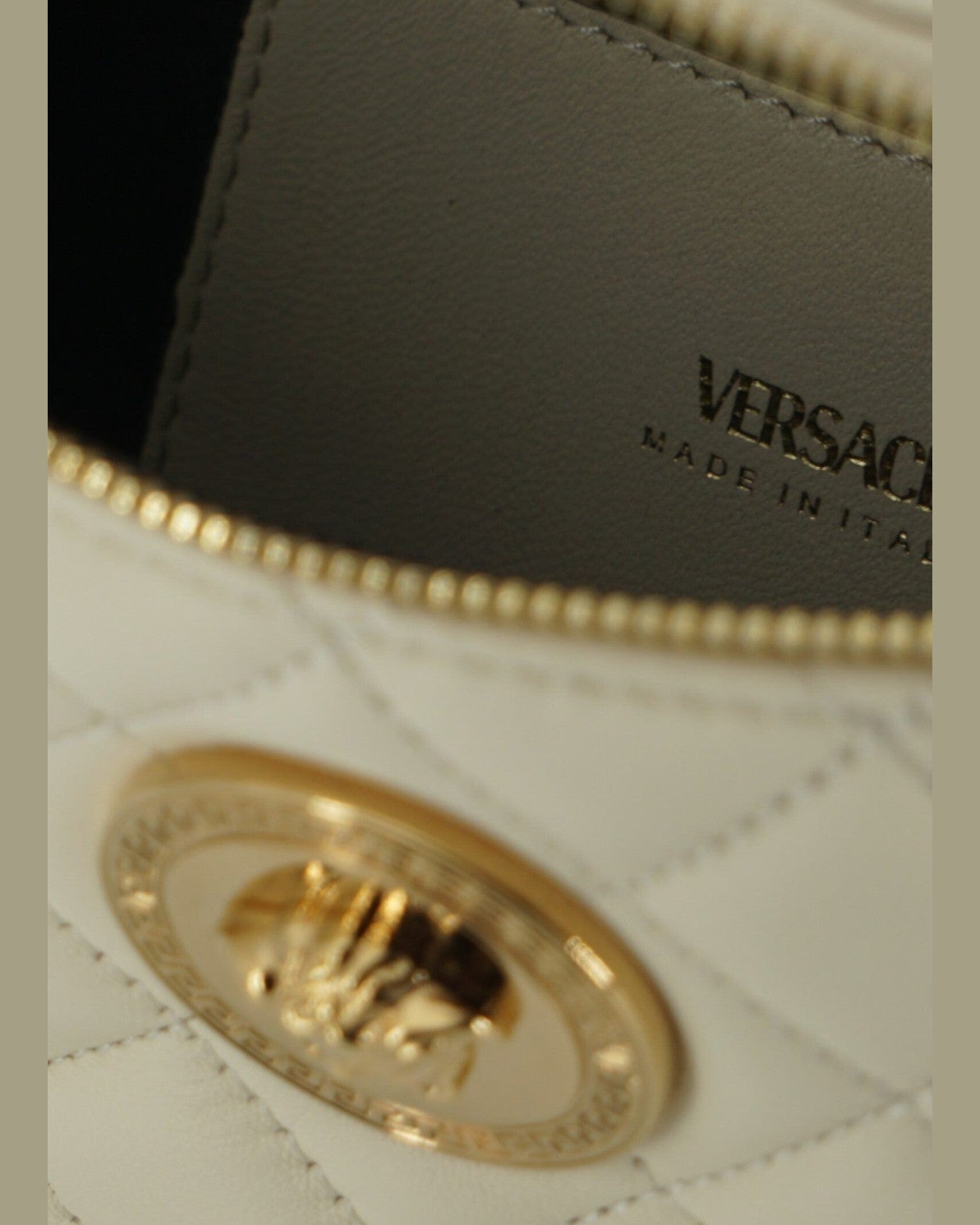 Versace Elegant Lamb Leather Belt White Bag Glam Steals