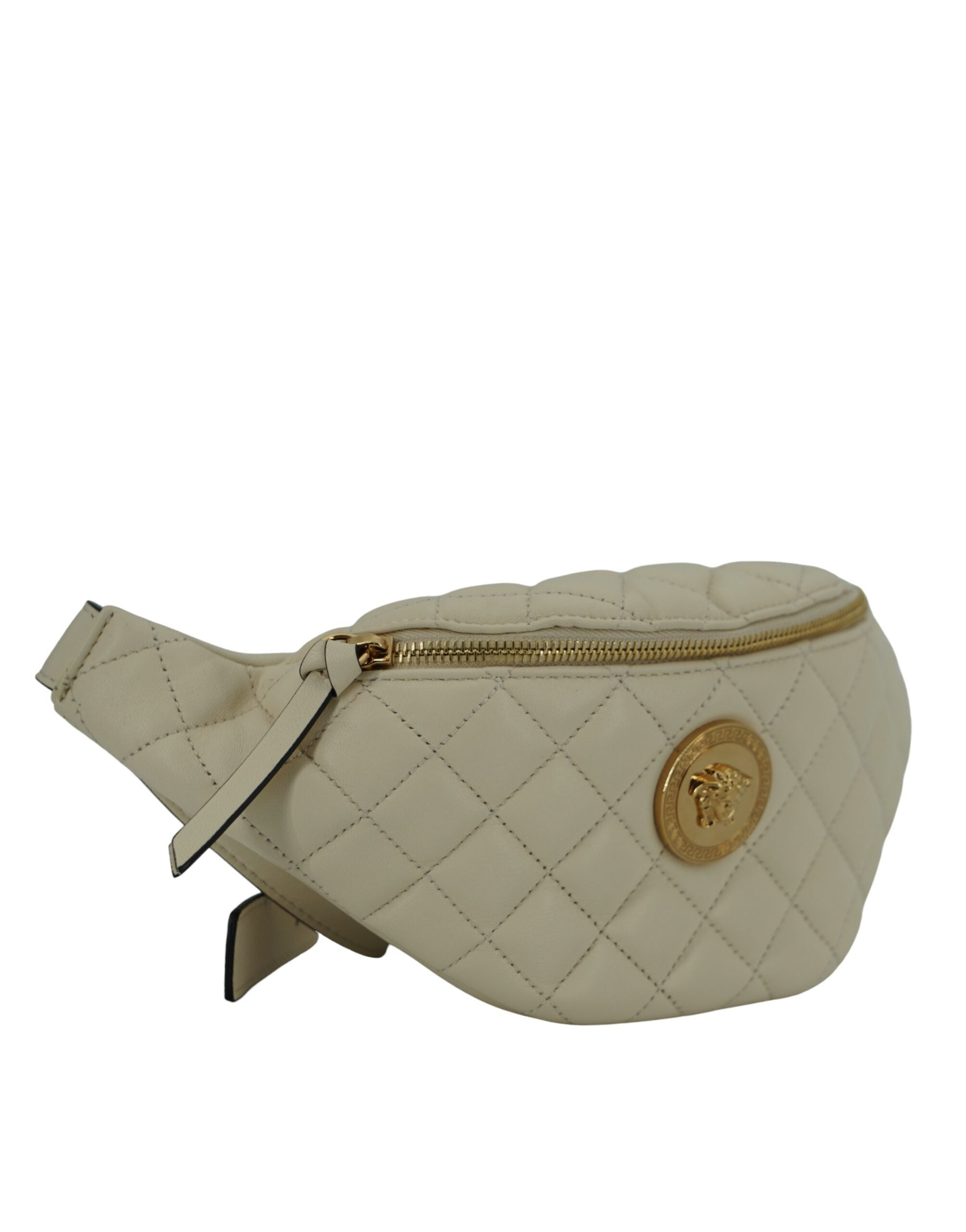 Versace Elegant Lamb Leather Belt White Bag Glam Steals