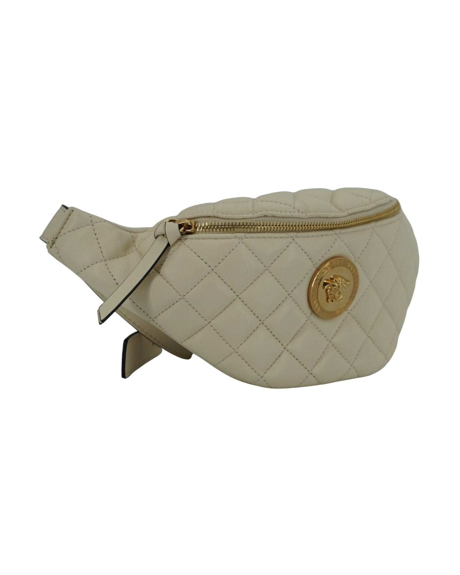 Versace Elegant Lamb Leather Belt White Bag Glam Steals