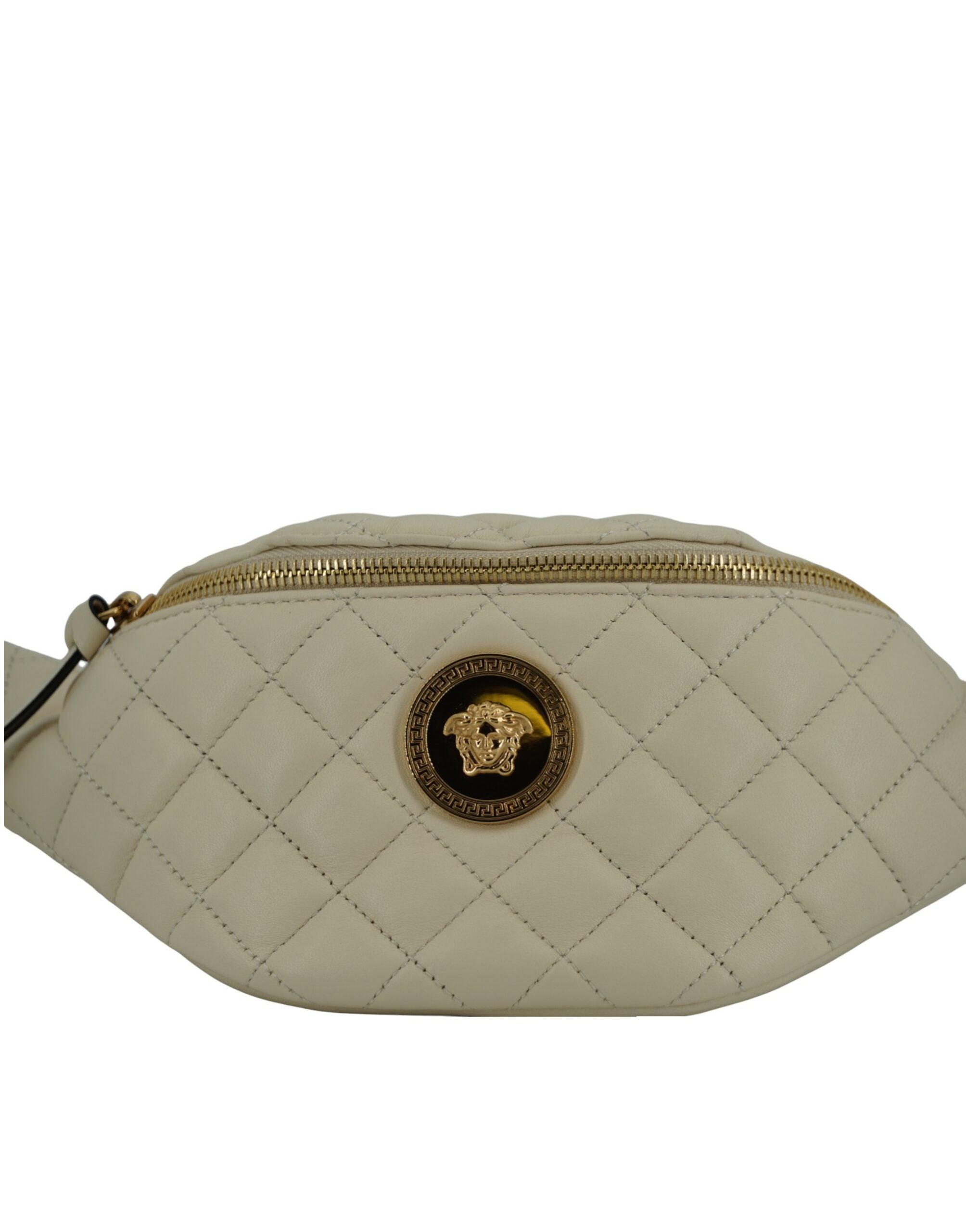 Versace Elegant Lamb Leather Belt White Bag Glam Steals