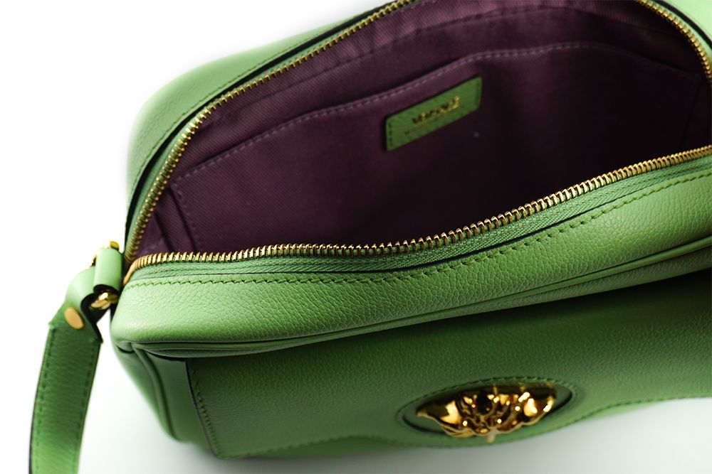 Versace Elegant Leather Camera Case Mint Green Bag Glam Steals