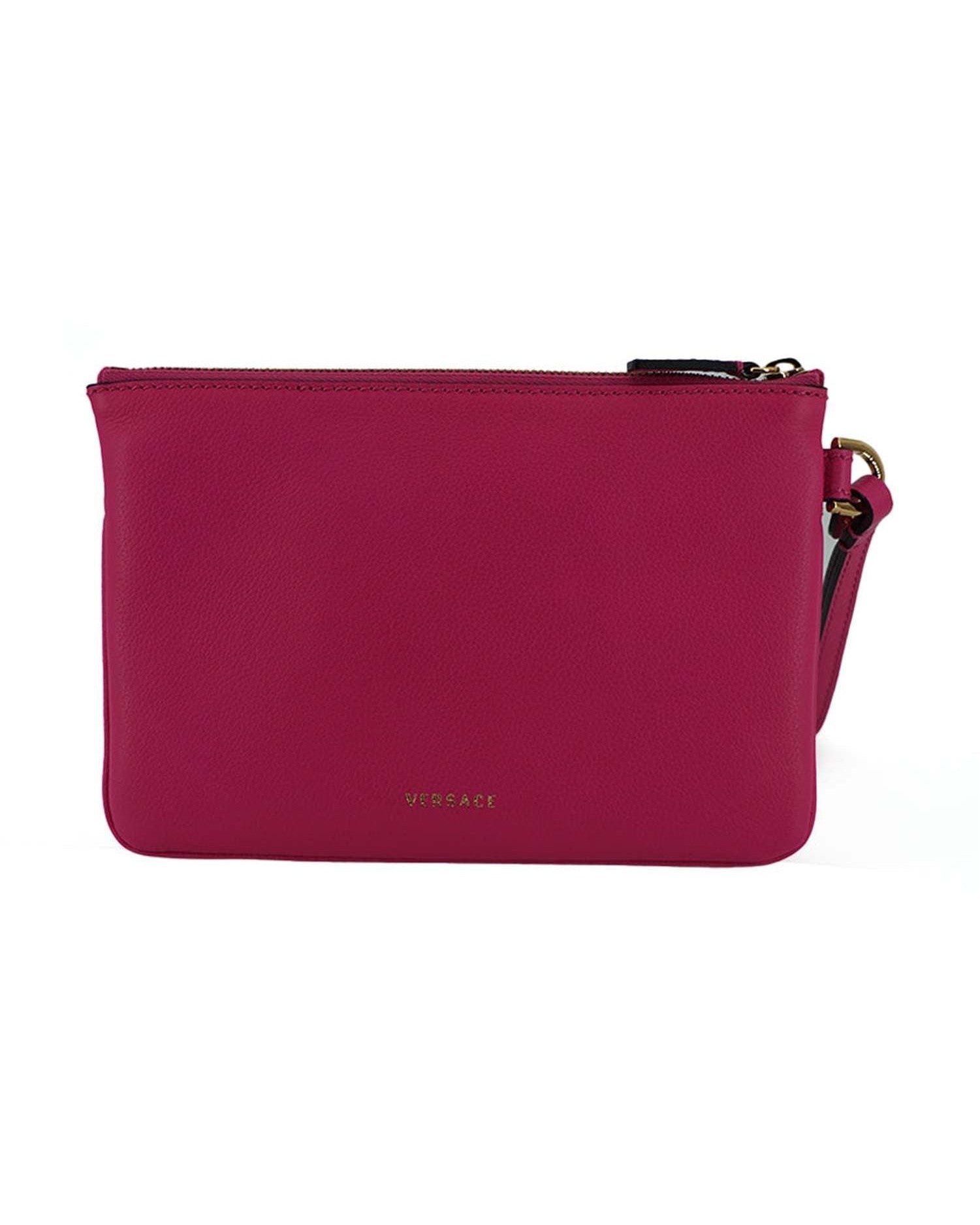 Versace Elegant Leather Pouch Pink Clutch Glam Steals