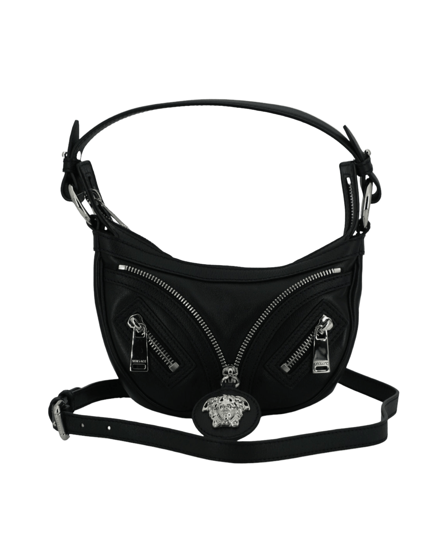 Versace Elegant Black Mini Hobo Shoulder Bag Glam Steals