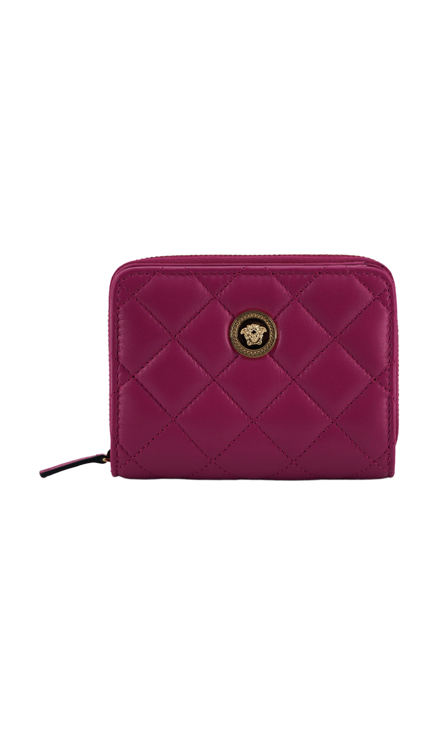 Versace Elegant Quilted Leather Purple Wallet Glam Steals