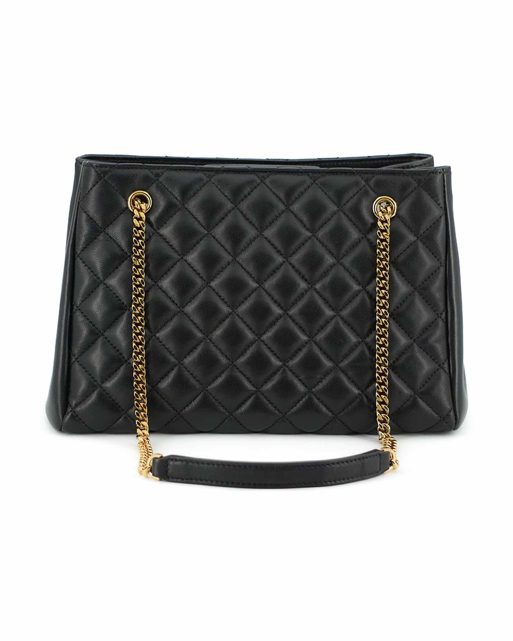 Versace Elegant Quilted Nappa Leather Tote Bag Glam Steals