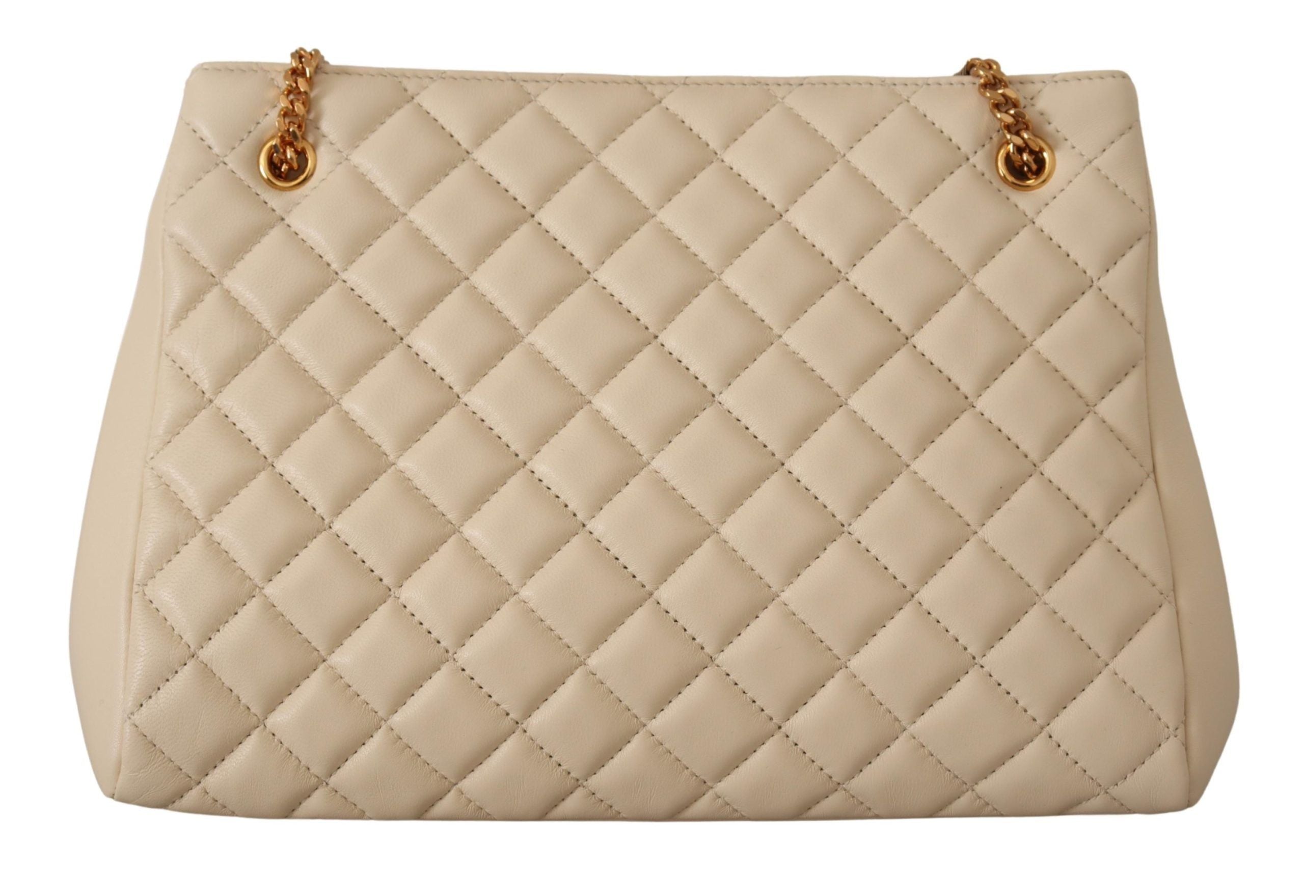 Versace Elegant Quilted Nappa Leather Tote Glam Steals