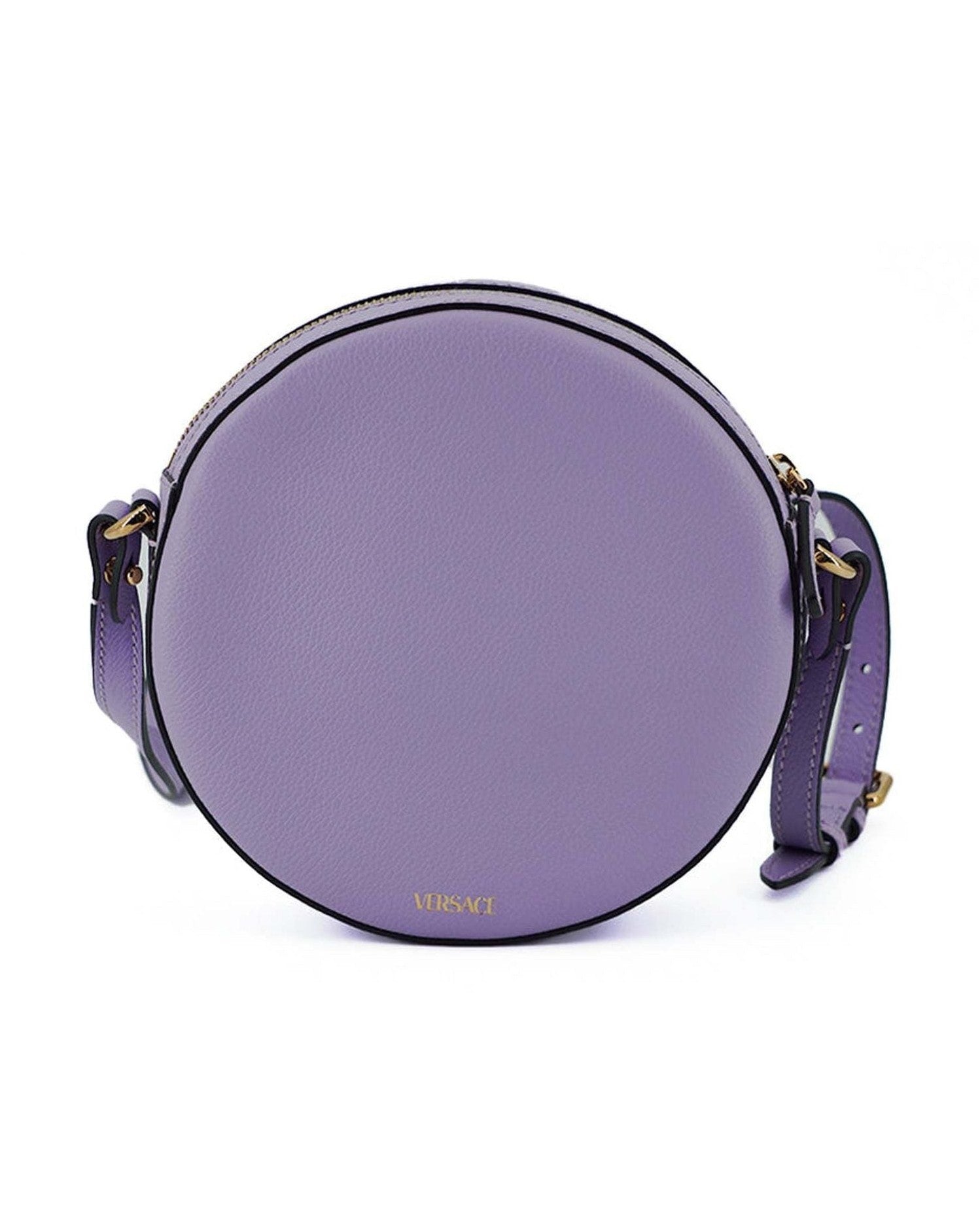 Versace Elegant Round Shoulder Purple Bag Glam Steals