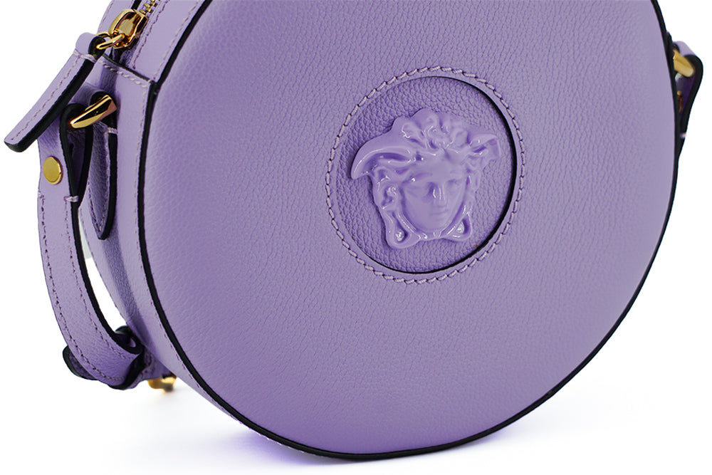 Versace Elegant Round Shoulder Purple Bag Glam Steals