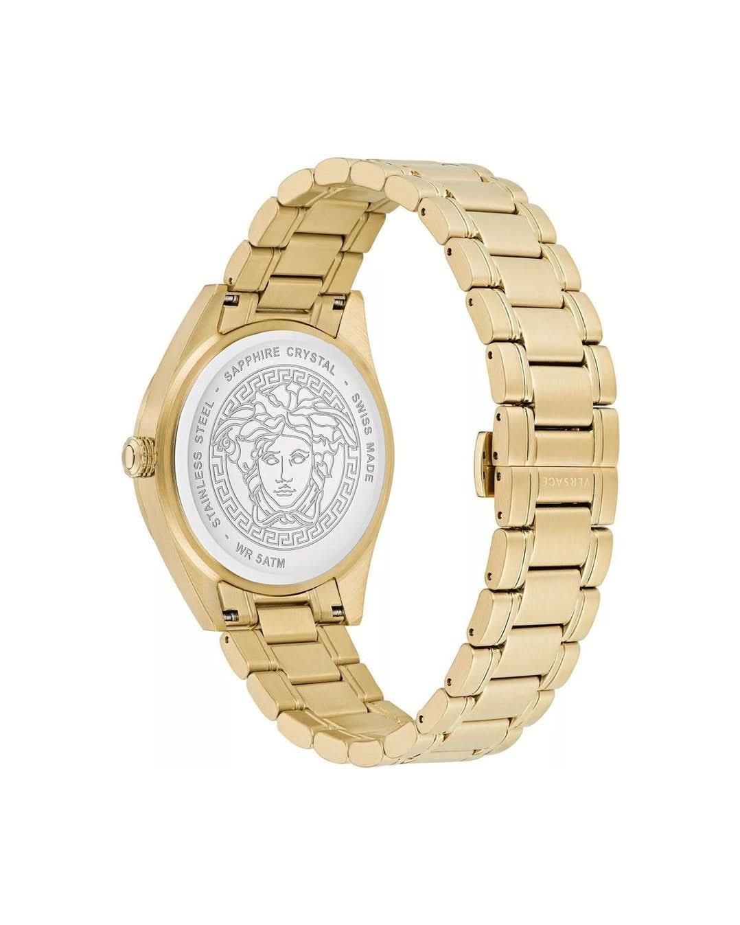 Versace Gold Stainless Steel Dress Watch