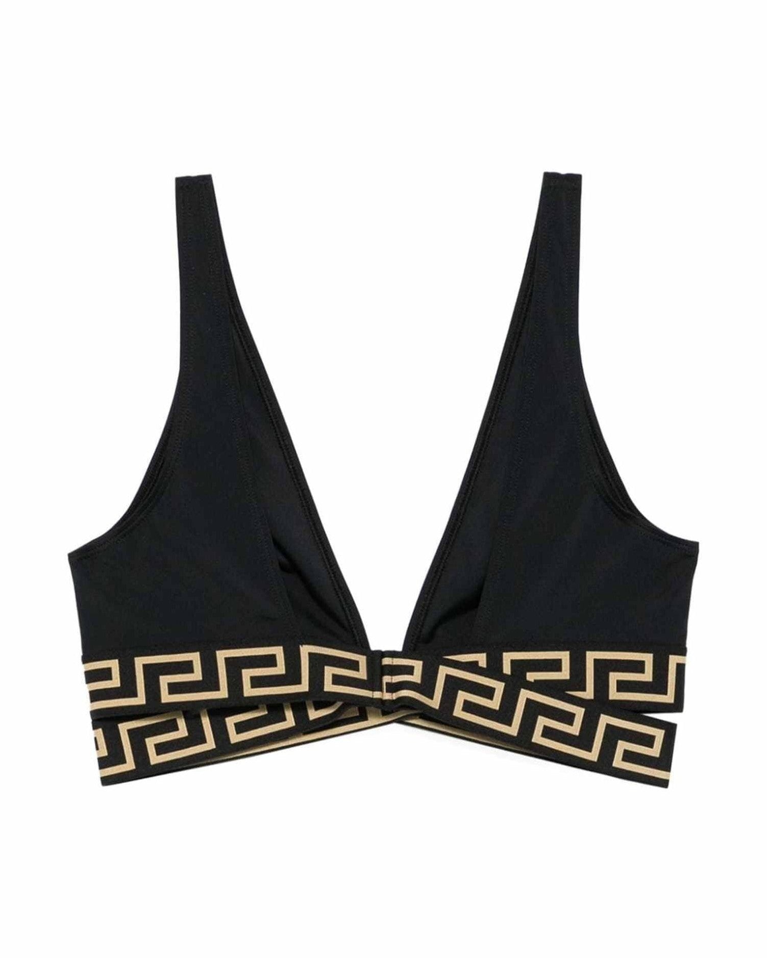 Versace Greca Print Bikini Top Glam Steals