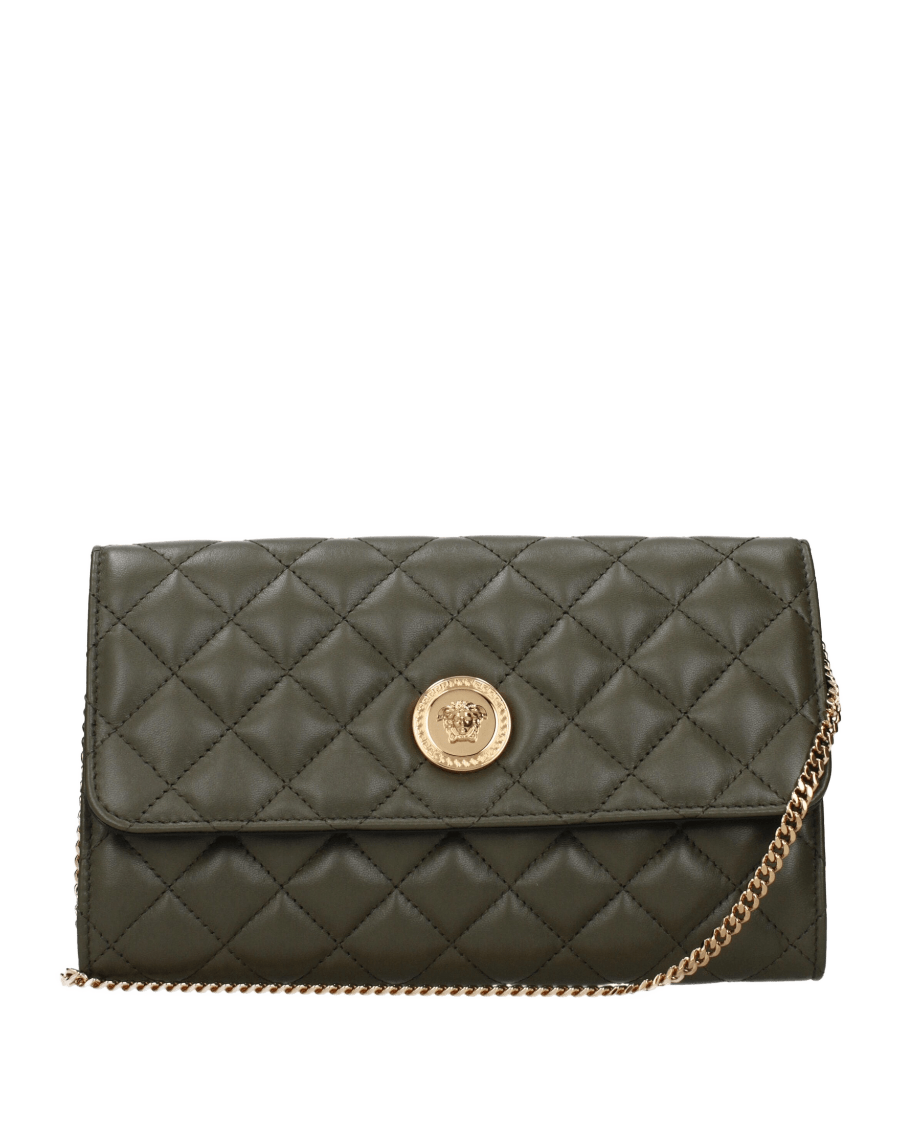 Versace Leather Green Clutch Bags Glam Steals