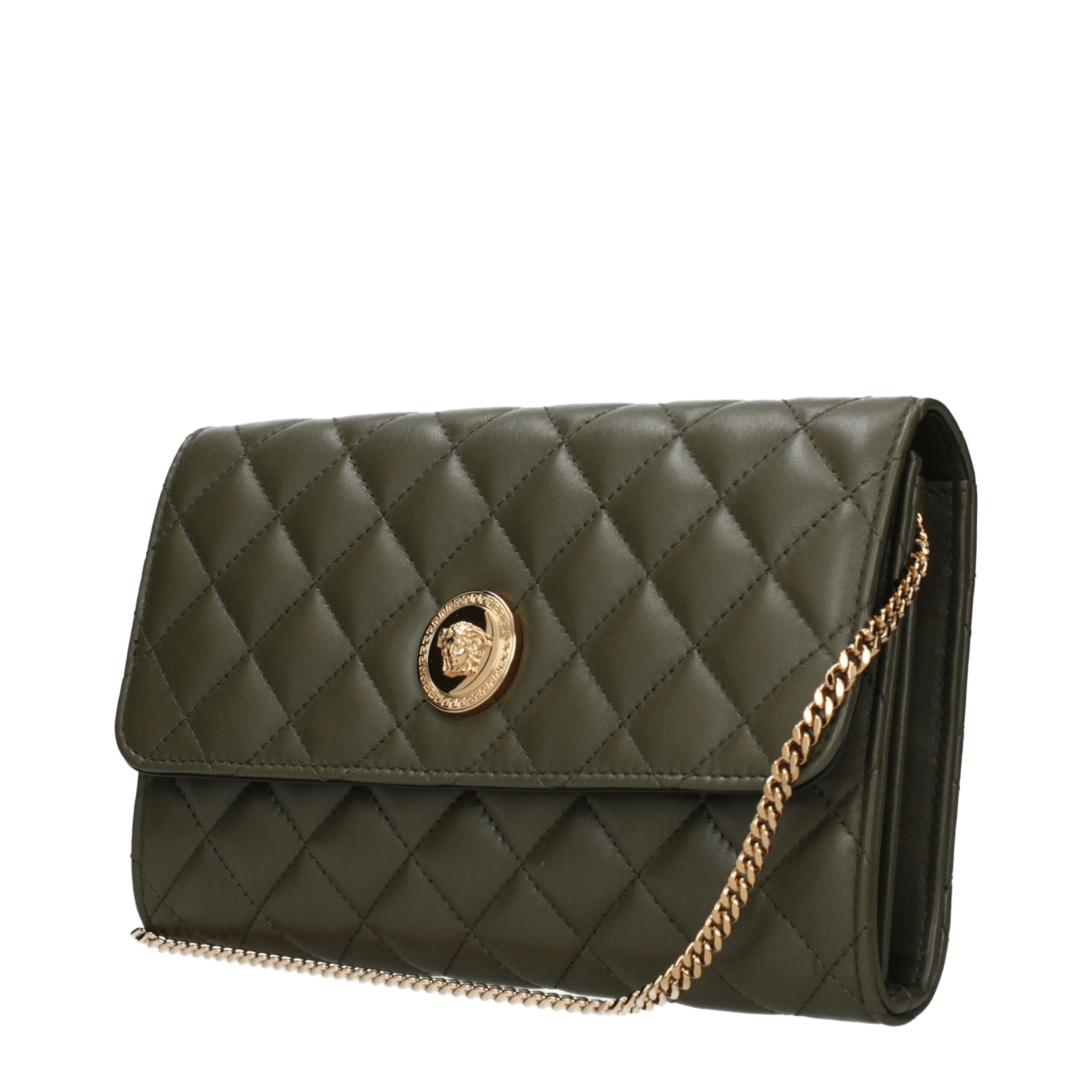 Versace Leather Green Clutch Bags Glam Steals