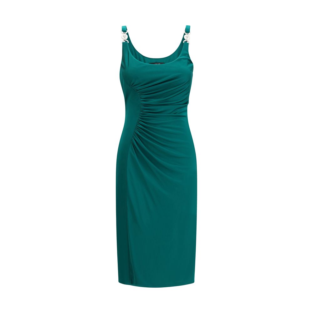 Versace Green Viscose Casual Dress Glam Steals