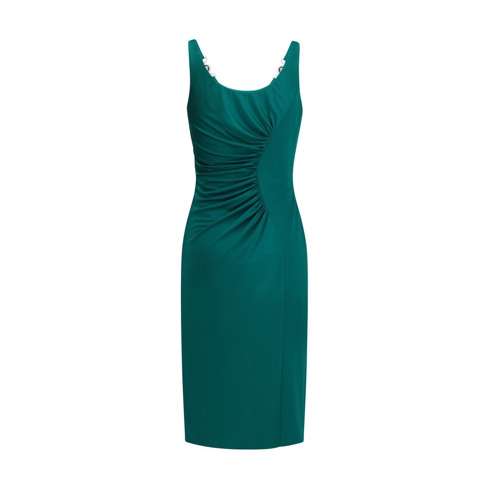 Versace Green Viscose Casual Dress Glam Steals