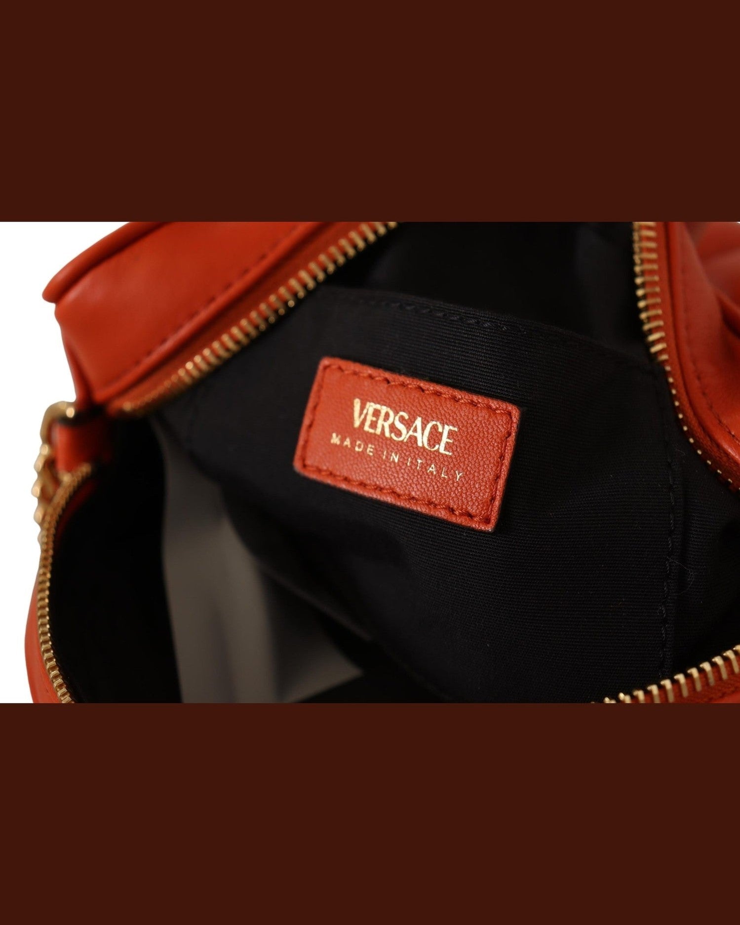 Versace Leather Elegant Round Nappa Crossbody Bag Glam Steals