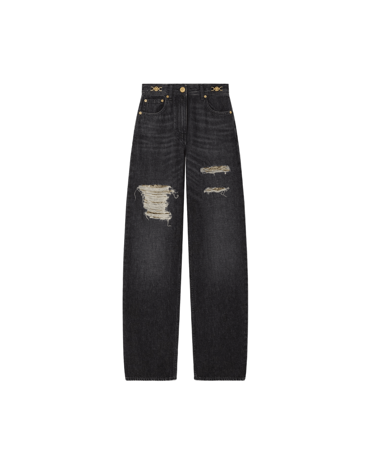 Versace Mesh Metal Regular Fit Jeans Glam Steals