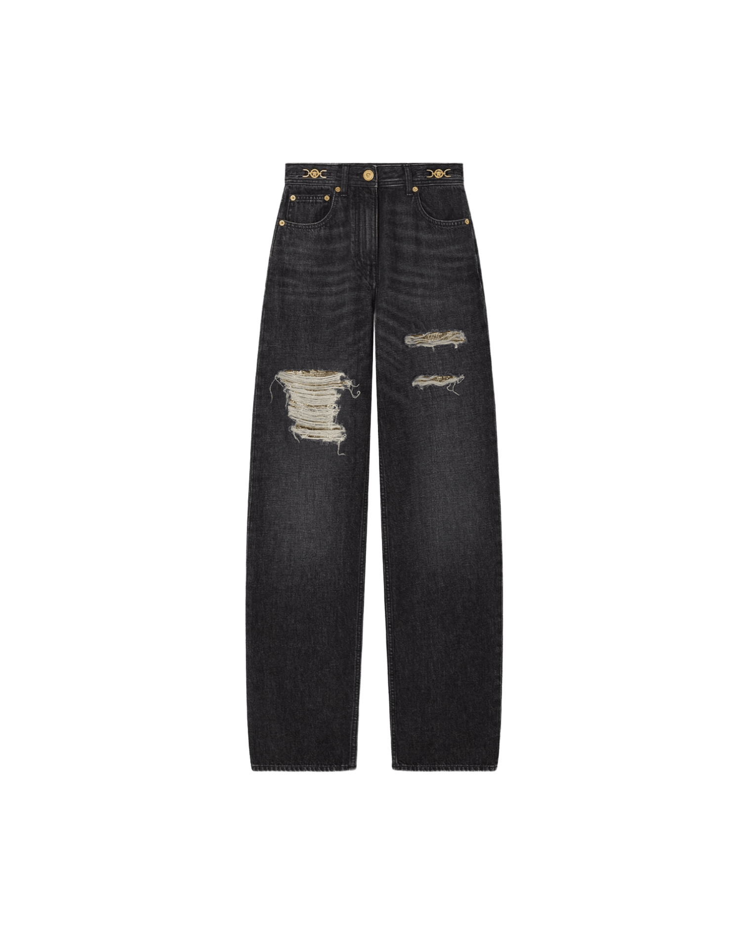 Versace Mesh Metal Regular Fit Jeans Glam Steals