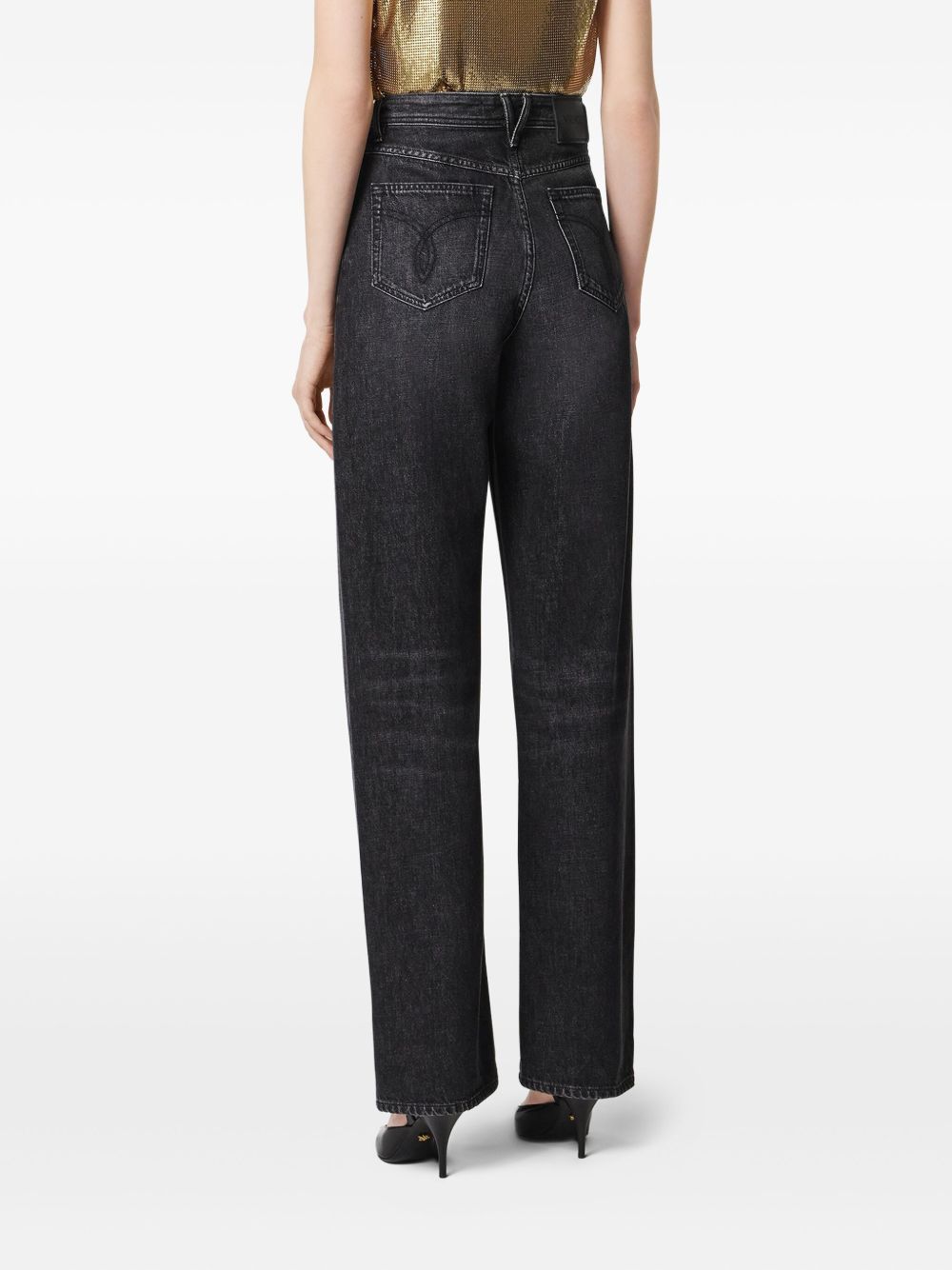 Versace Mesh Metal Regular Fit Jeans Glam Steals