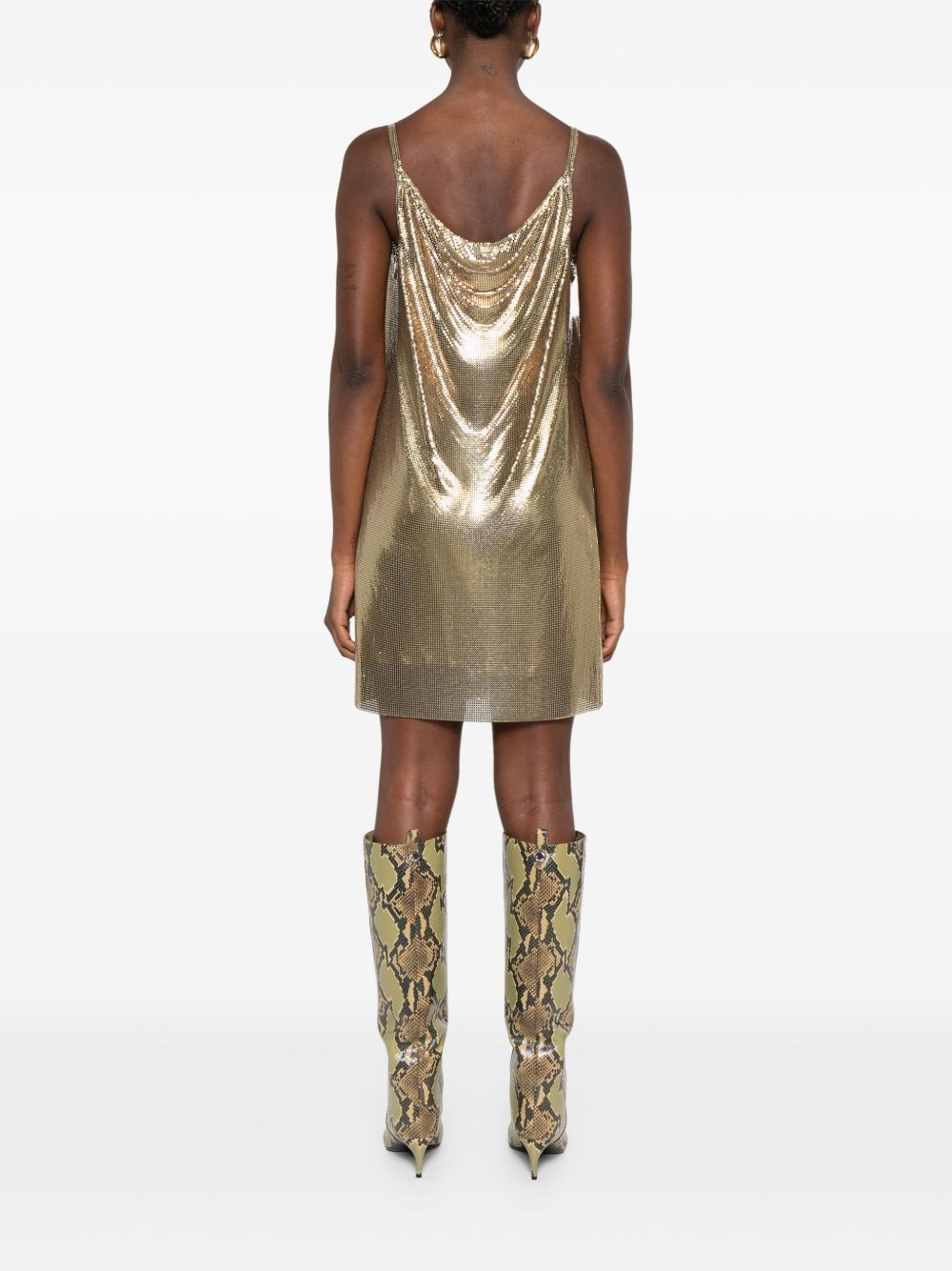 Versace Metallic Mesh Mini Dress with Slip Glam Steals