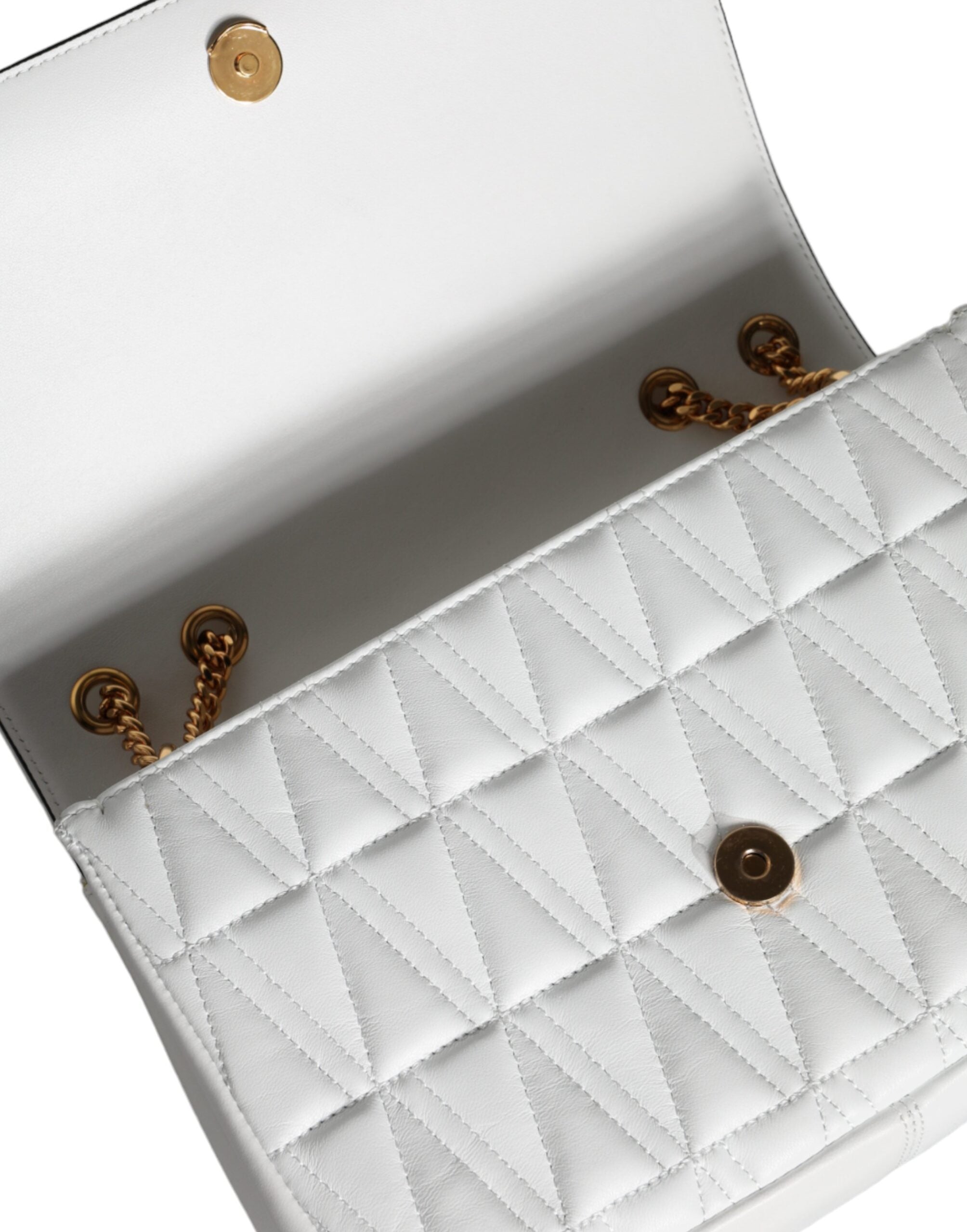 Versace Mini Nappa Leather Crossbody Shoulder White Bag Glam Steals