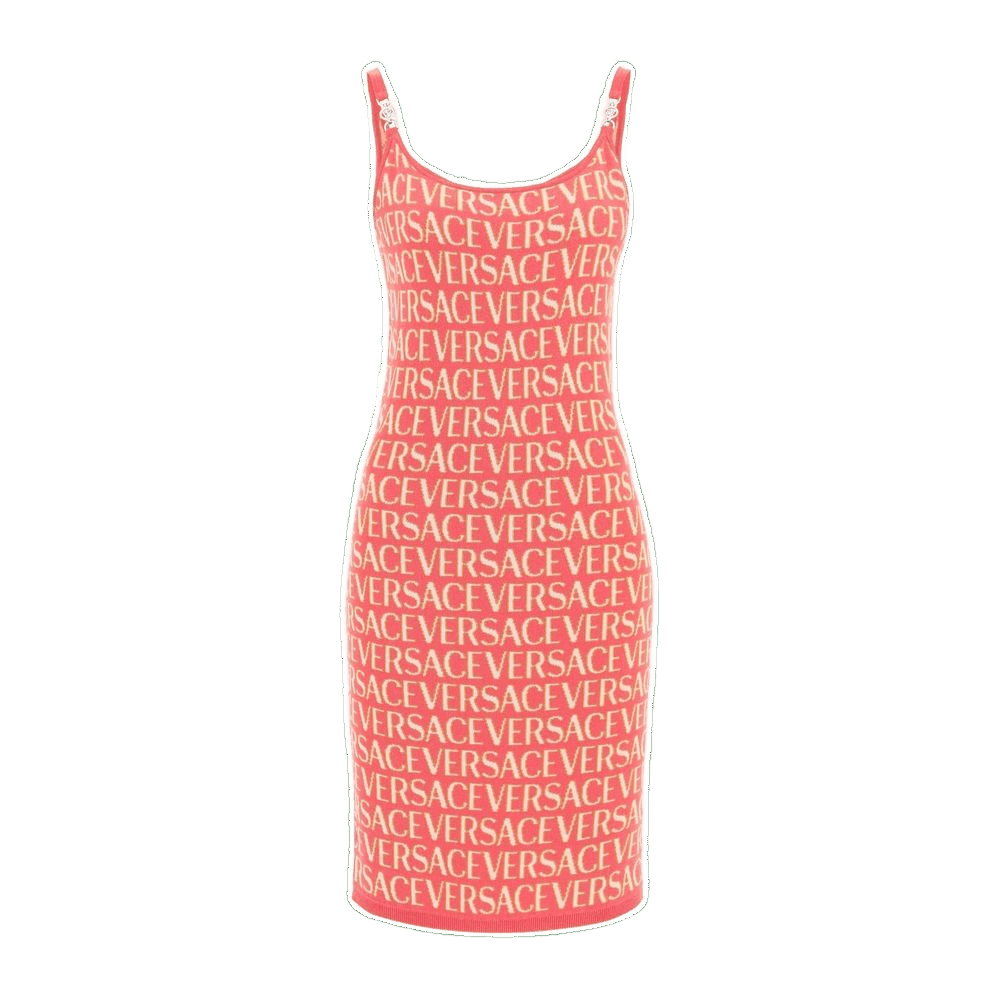 Versace Multicolor Cotton Casual Dress Glam Steals