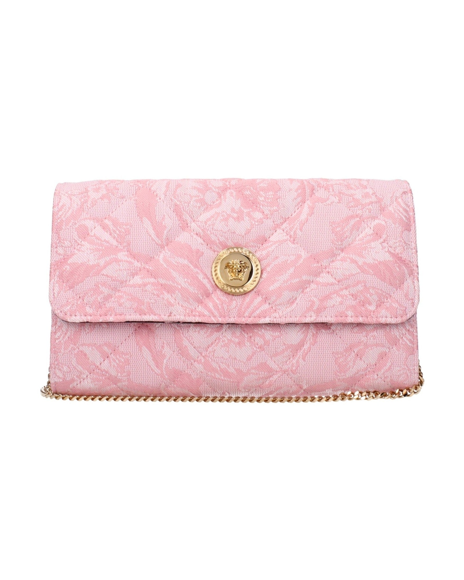 Versace Pink Fabric Clutch Bag Glam Steals