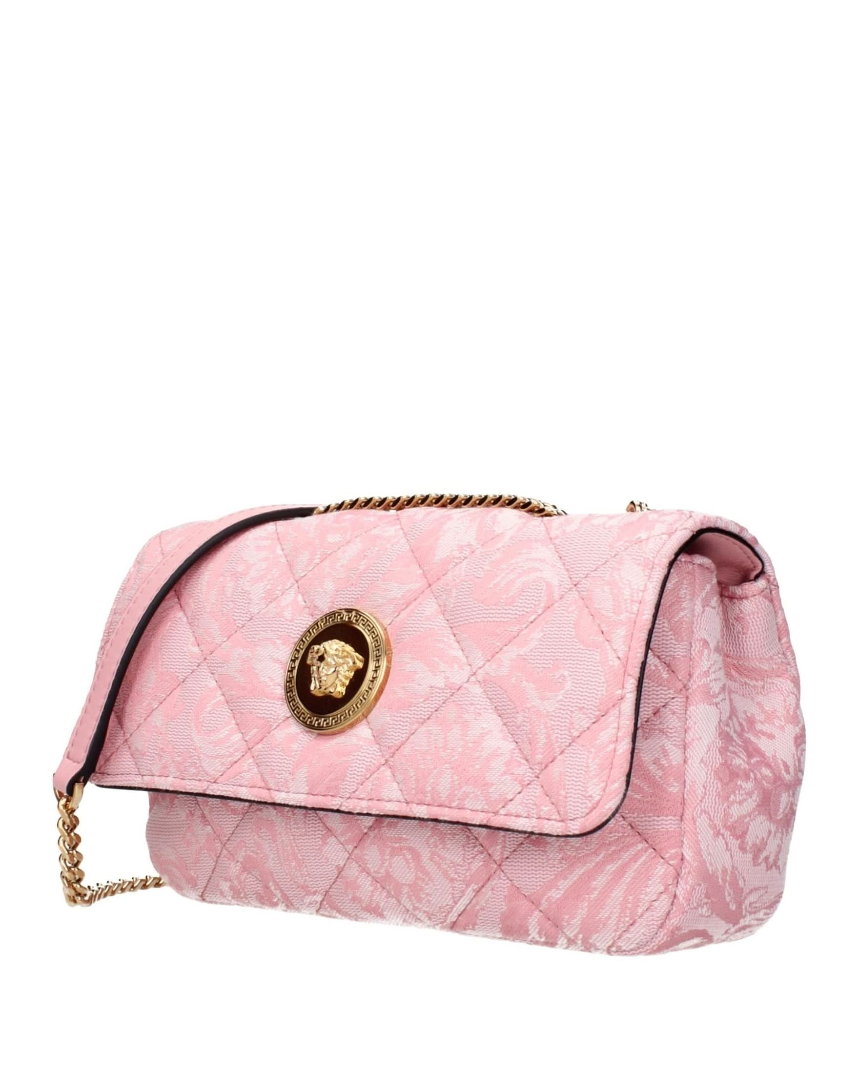 Versace Pink Fabric Shoulder Bag Shoulder Bags