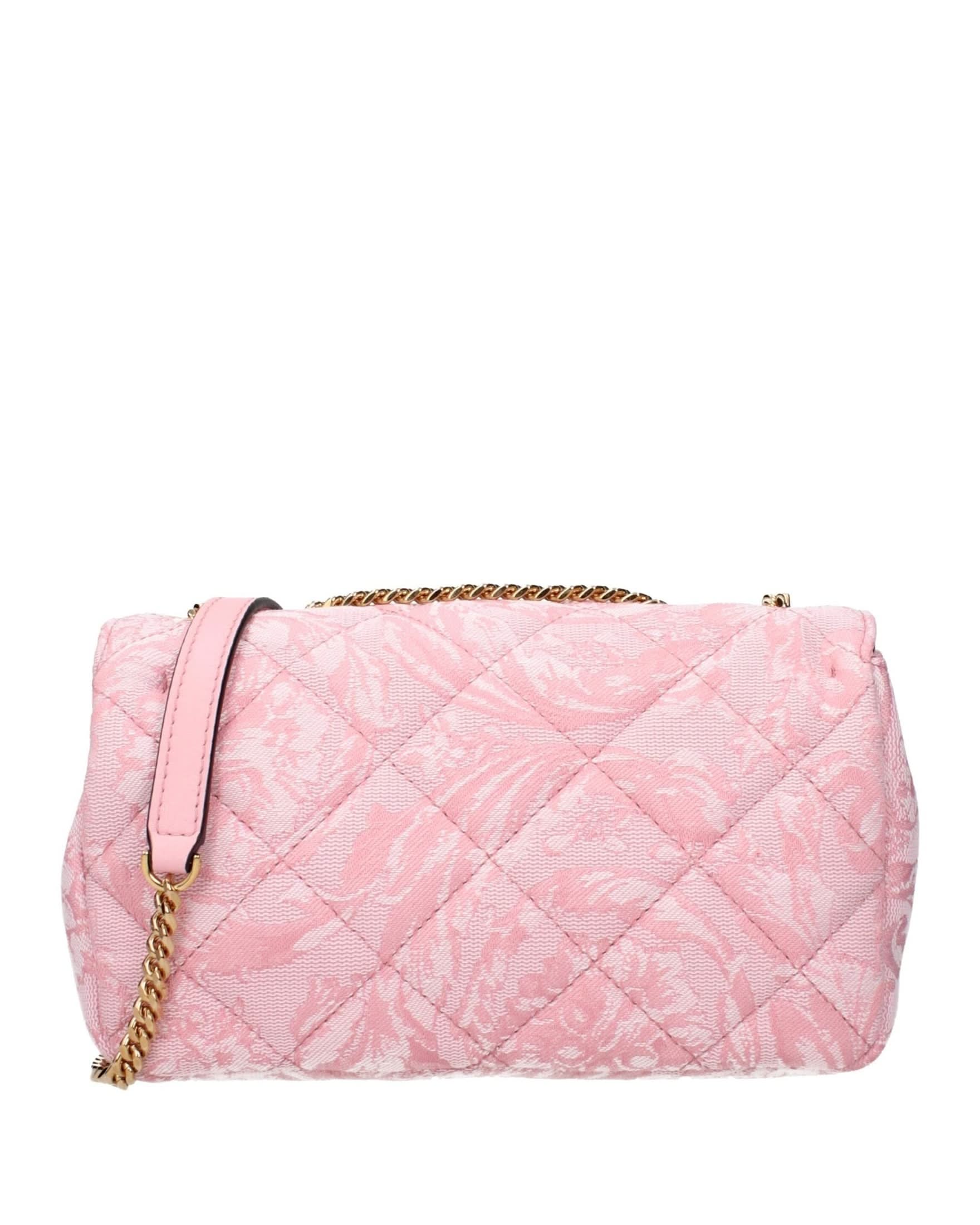 Versace Pink Fabric Shoulder Bag Shoulder Bags