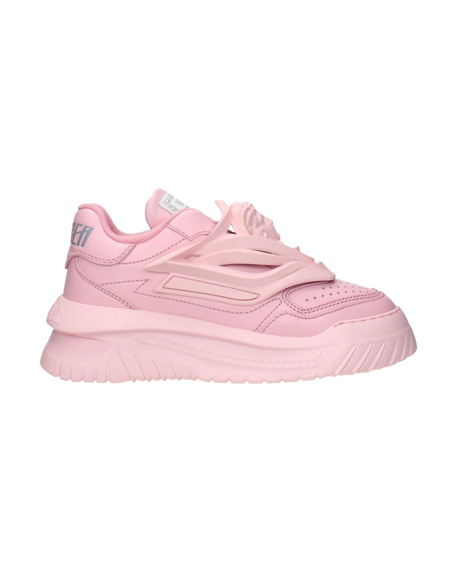 Versace Pink Leather Chunky Sneakers Glam Steals