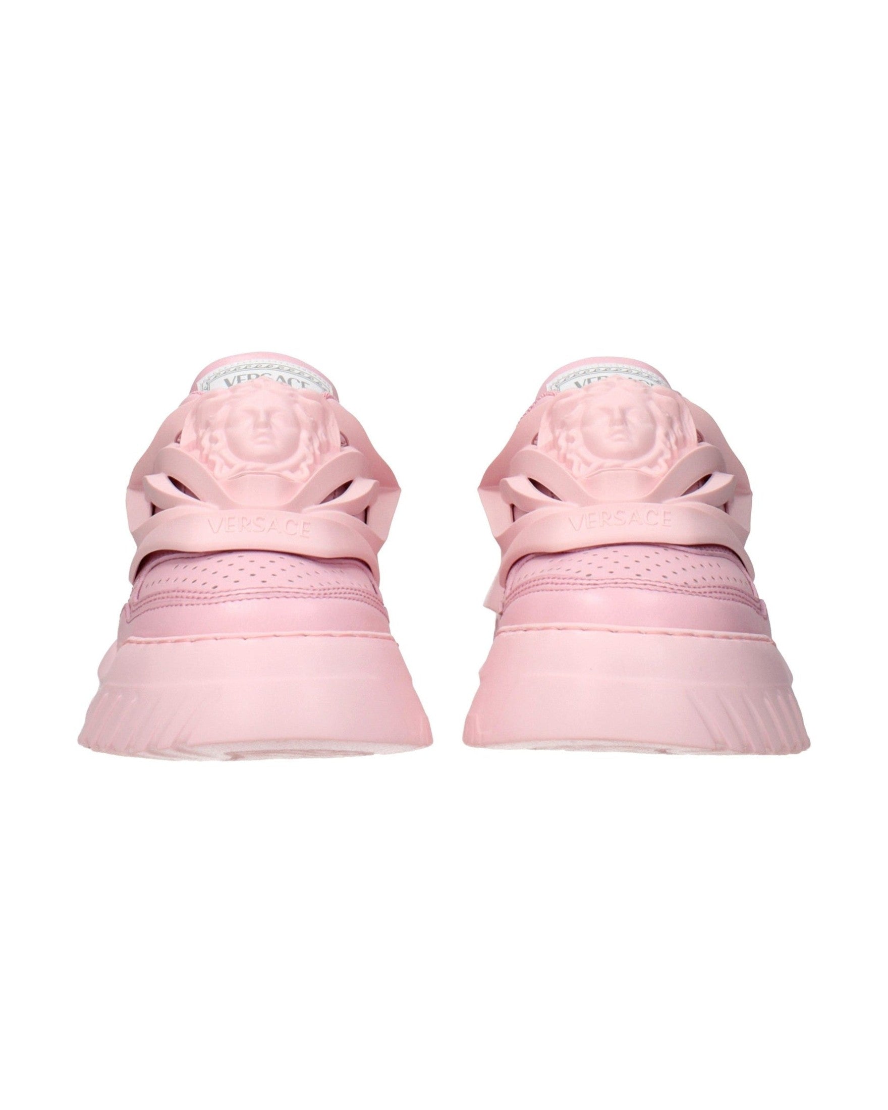 Versace Pink Leather Chunky Sneakers Glam Steals