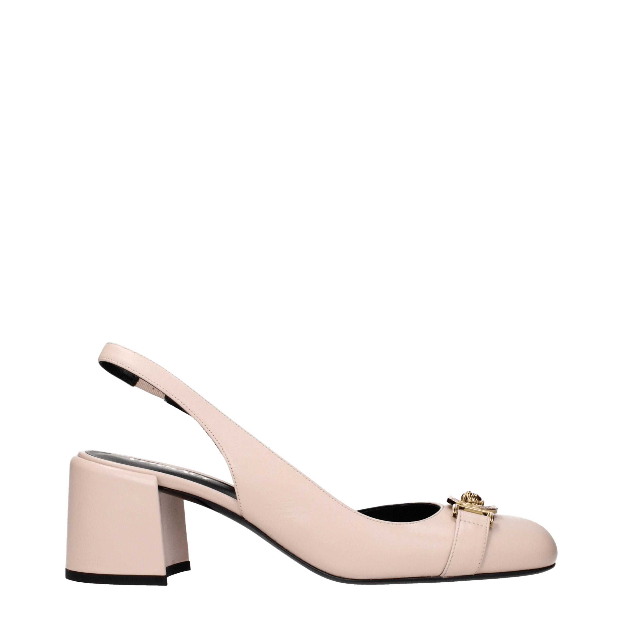 Versace Leather Pink Mid Heel Pumps Glam Steals