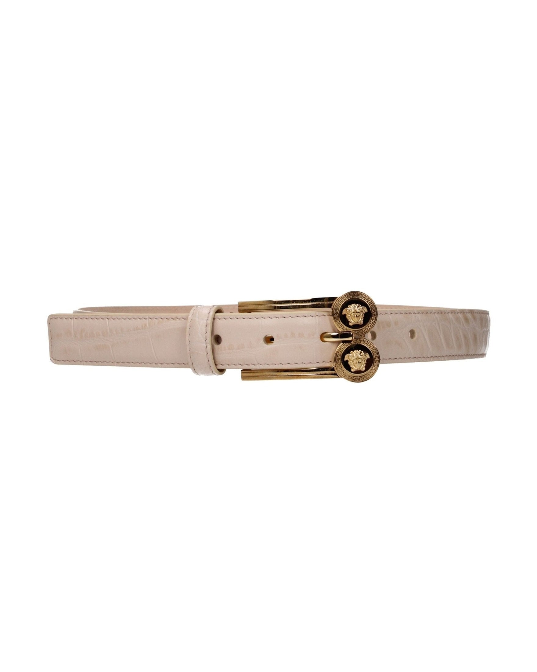 Versace Pink Leather Regular Belt Glam Steals