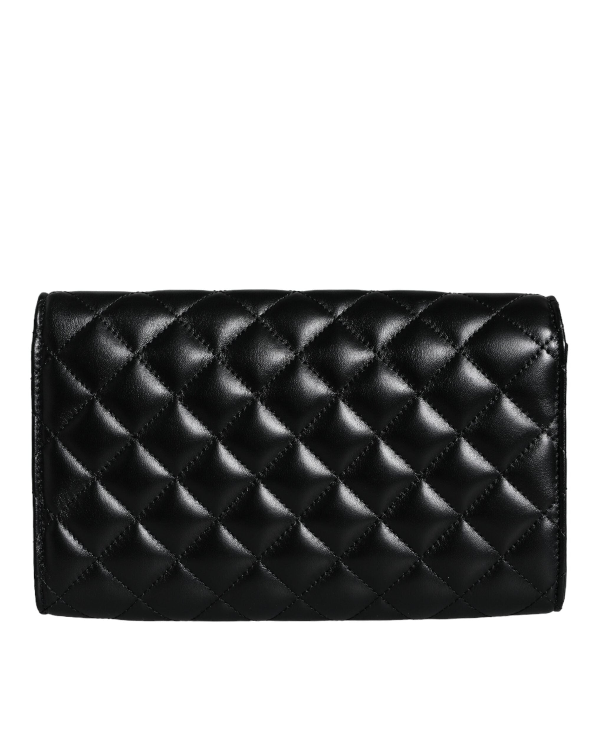 Versace Quilted Nappa Leather Crossbody Shoulder Black Bag Glam Steals