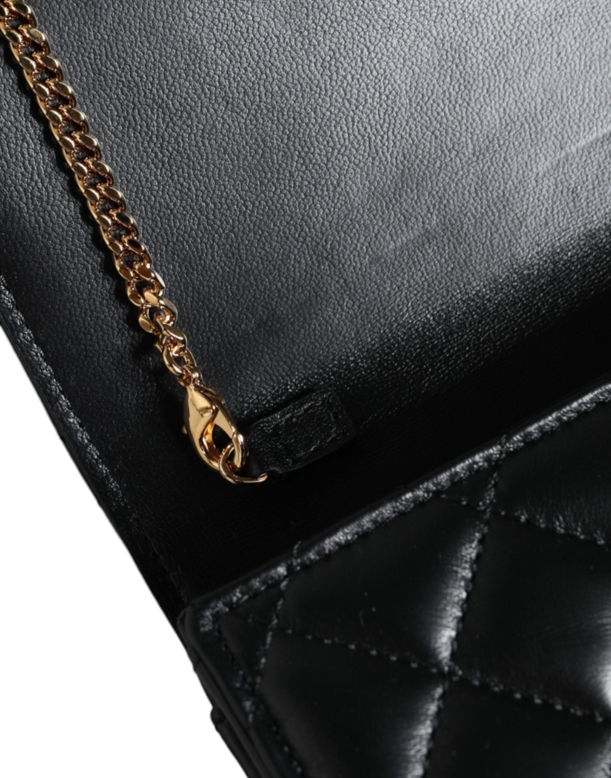 Versace Quilted Nappa Leather Crossbody Shoulder Black Bag Glam Steals