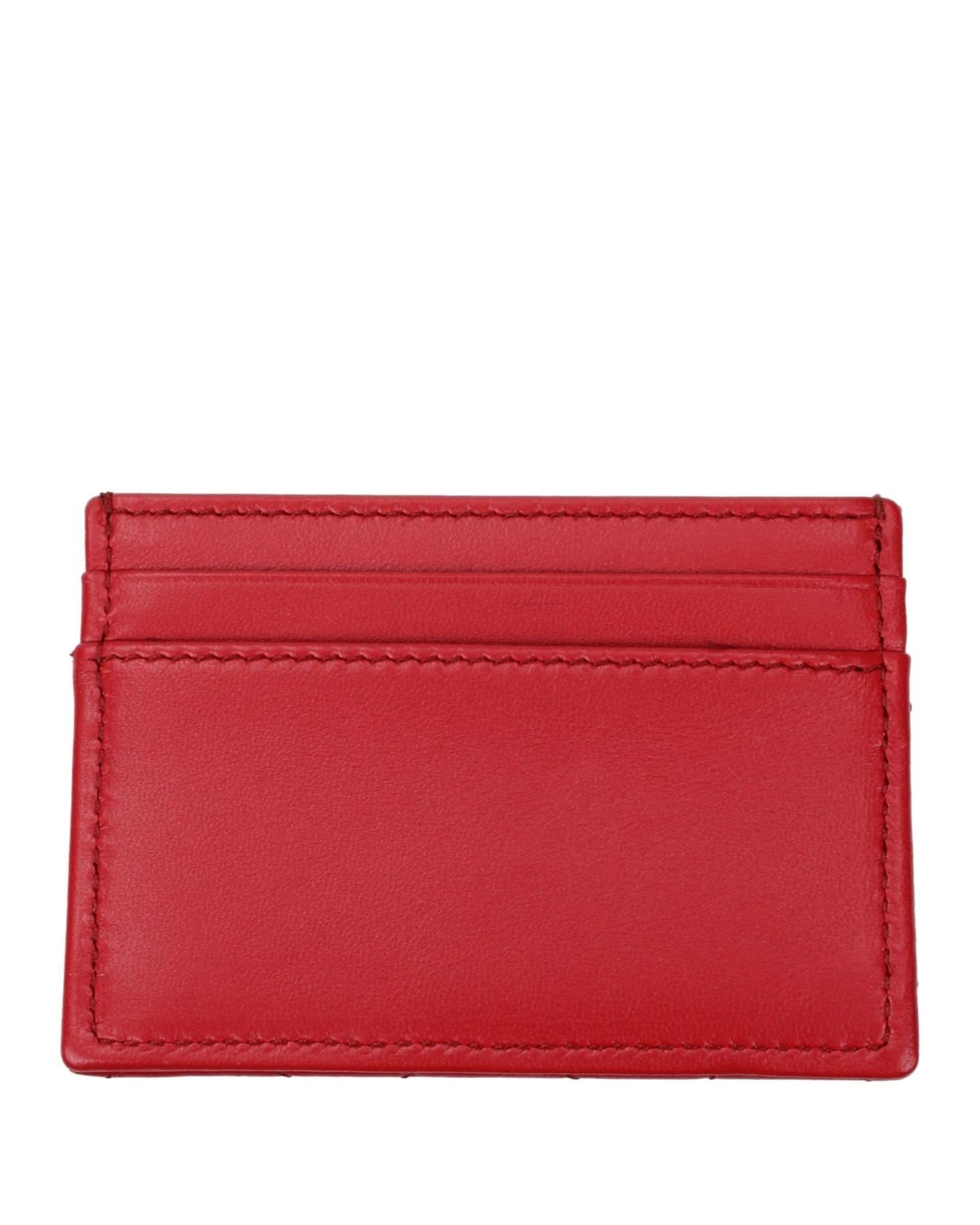 Versace Red Leather Cardholder