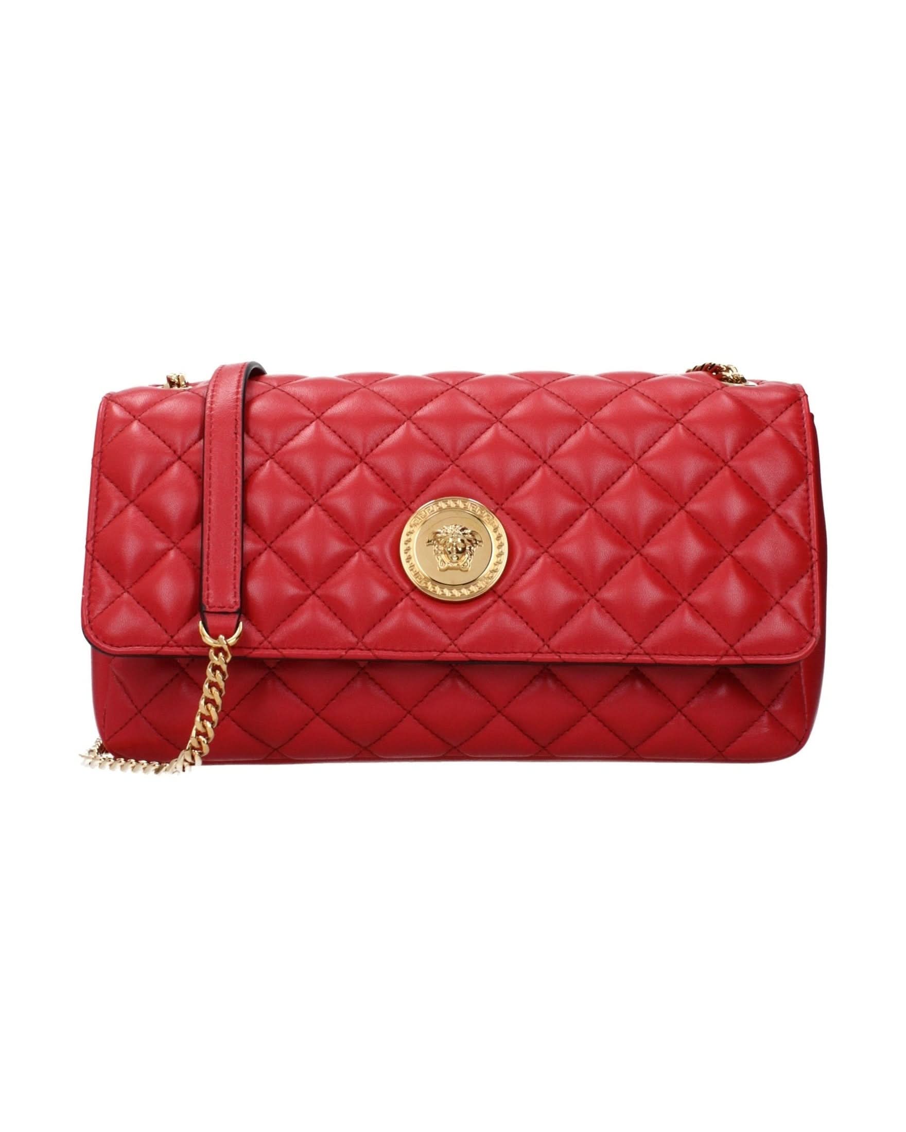 Versace Red Leather Shoulder Bag