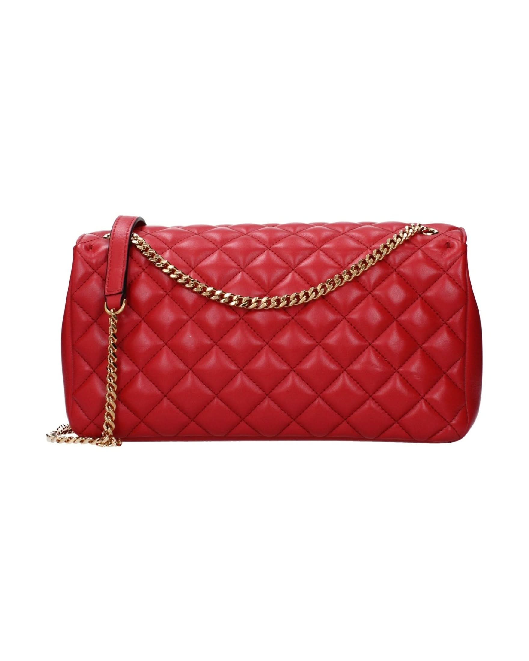 Versace Red Leather Shoulder Bag