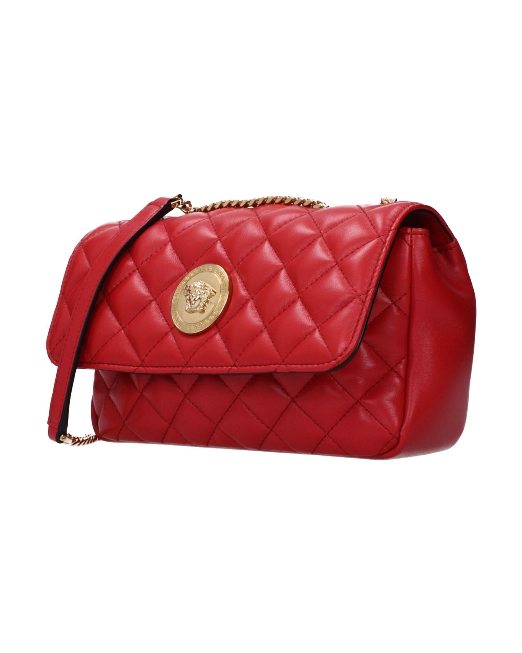 Versace Red Leather Shoulder Bag