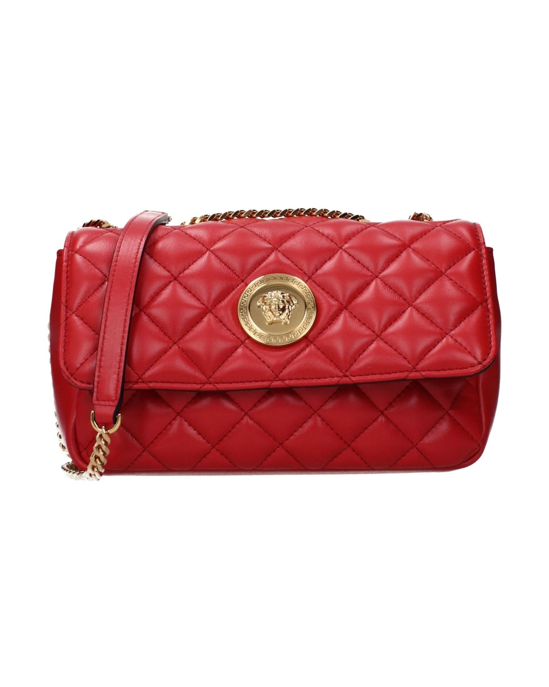 Versace Red Leather Shoulder Bag