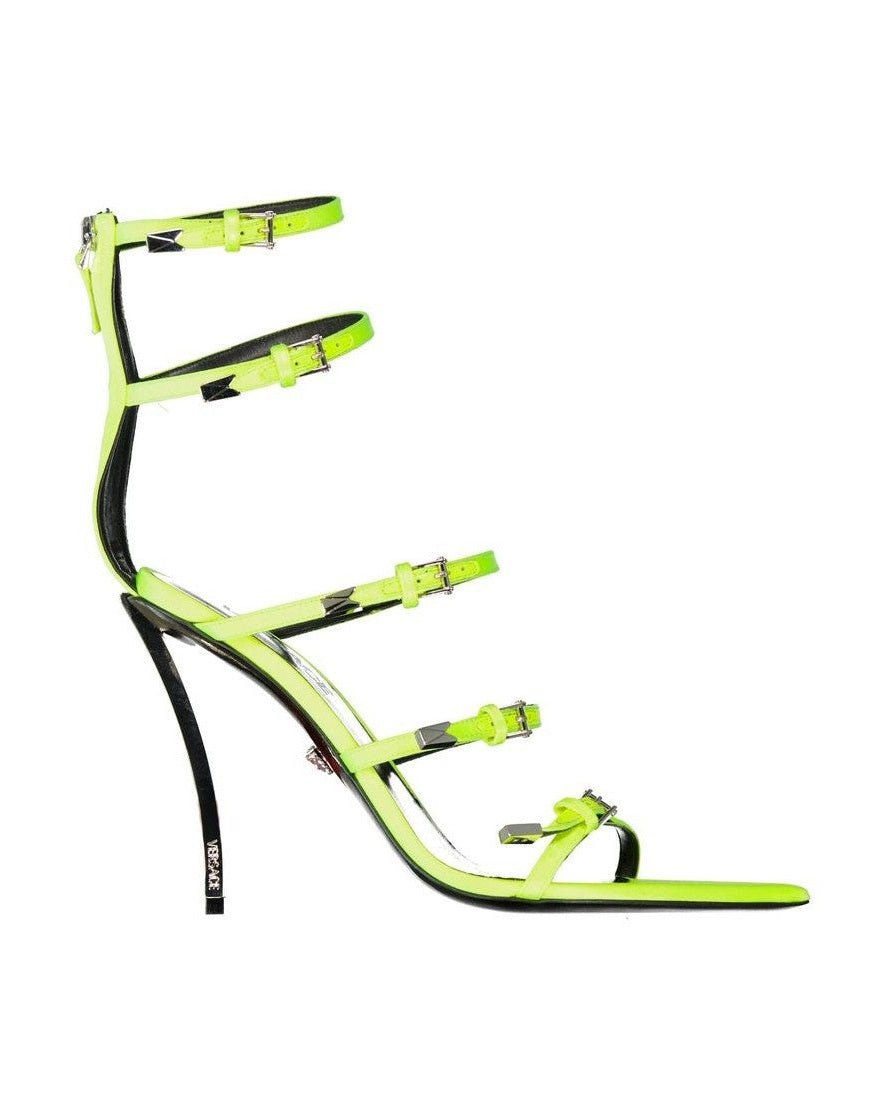 Versace Silk Stiletto Heel Sandals Glam Steals