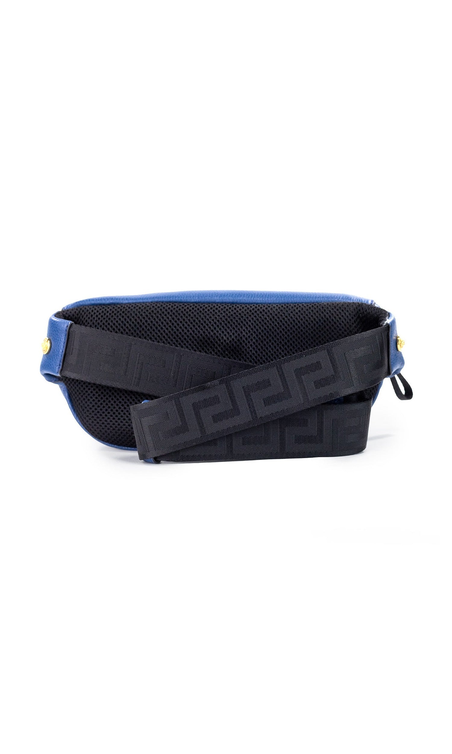 Versace Small Calf Leather Medusa Pendant Fanny Waist Pack Belt Navy Bag Glam Steals