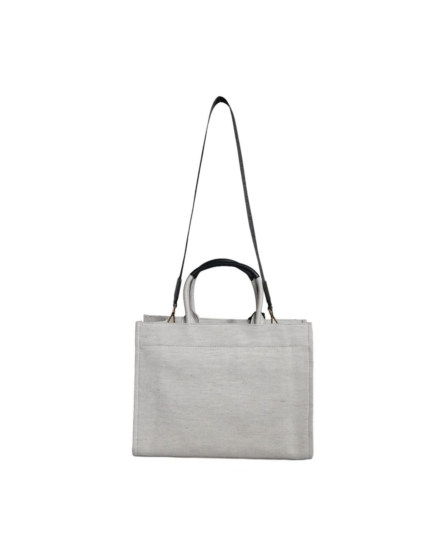 Versace Top White Handle Canvas Leather Logo Crossbody Tote Bag Cross Body Bags